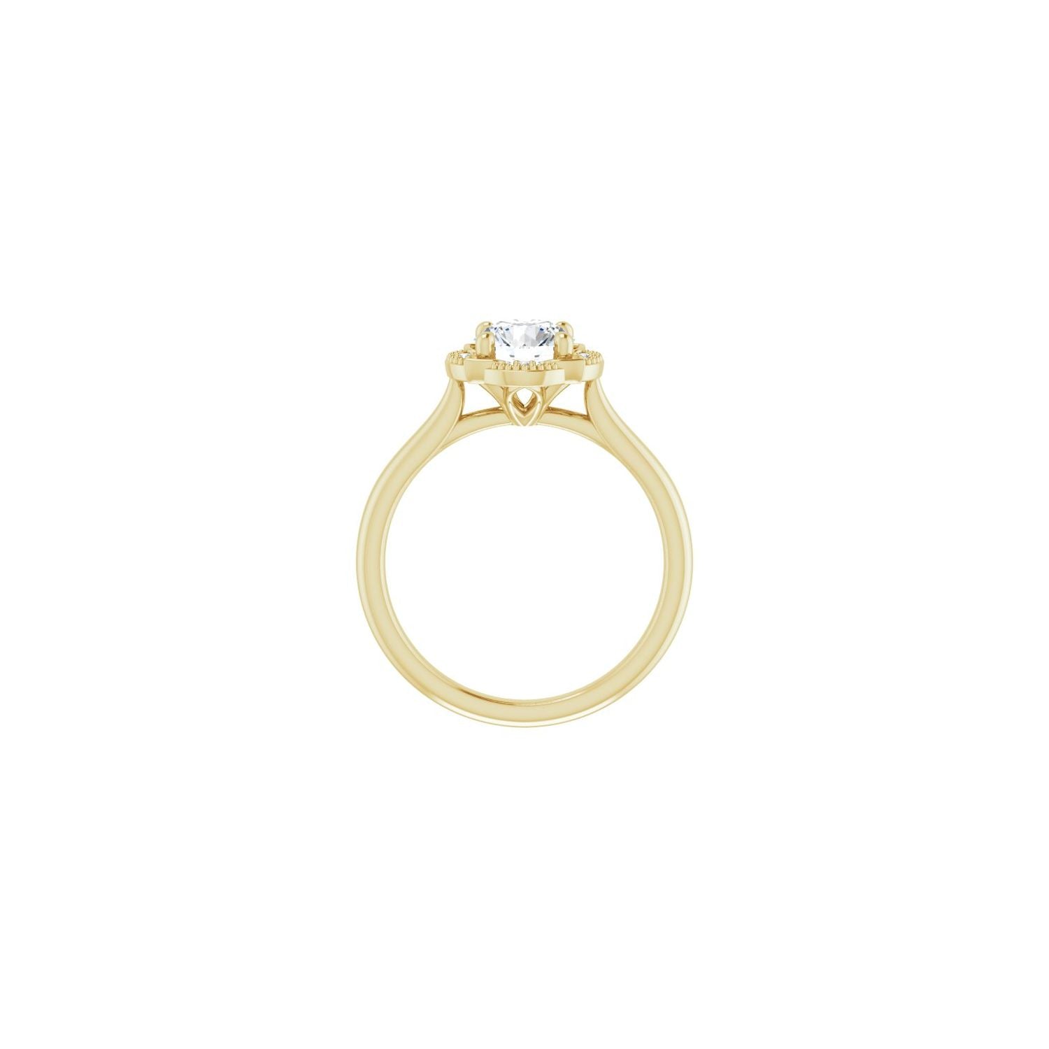 Anaya — Round center, yellow gold