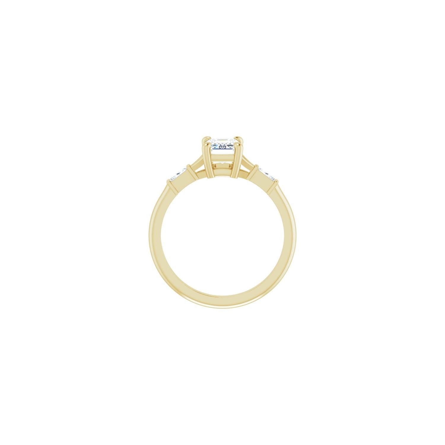 Diya — Emerald center, yellow gold