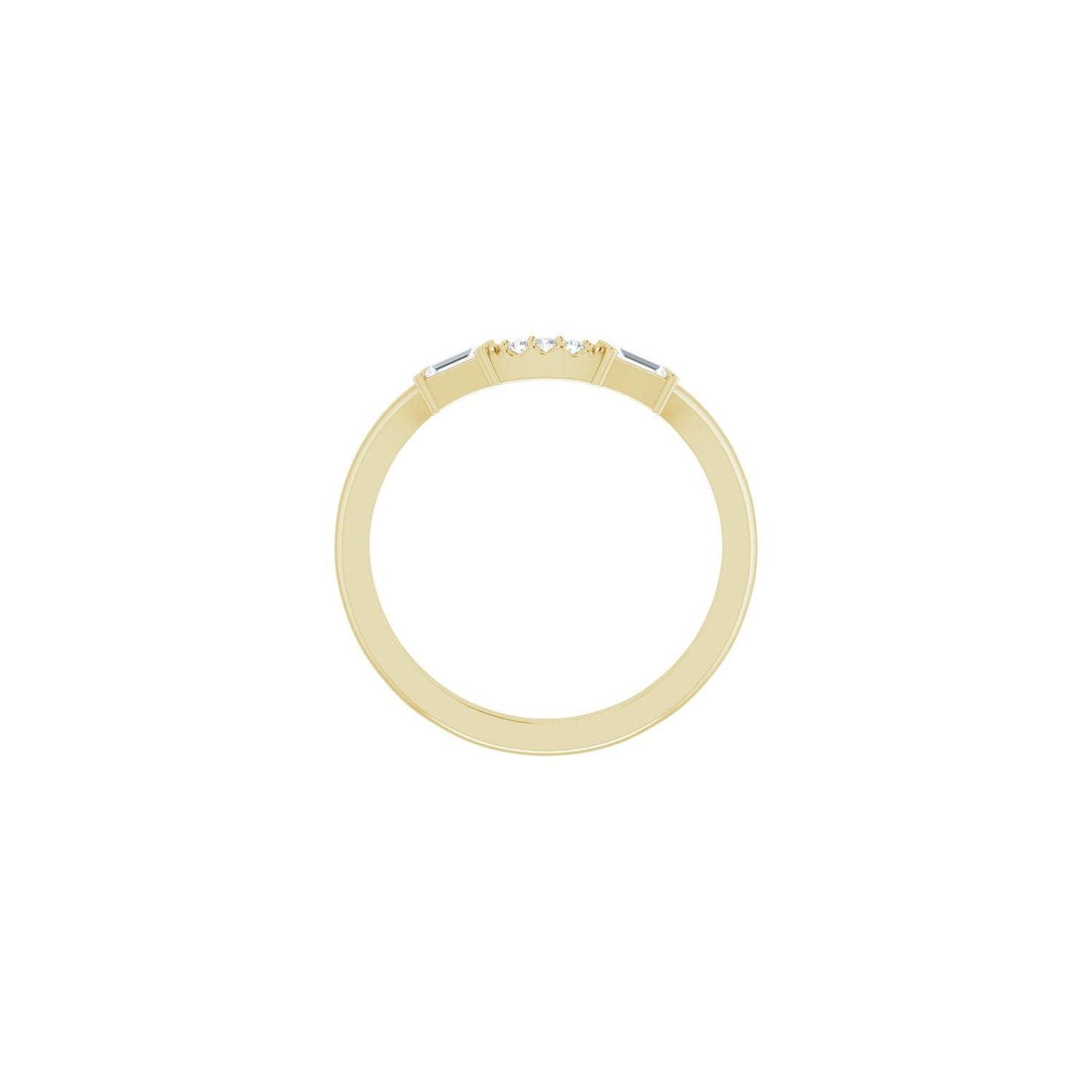 Gratia — For the round Kavya, yellow gold