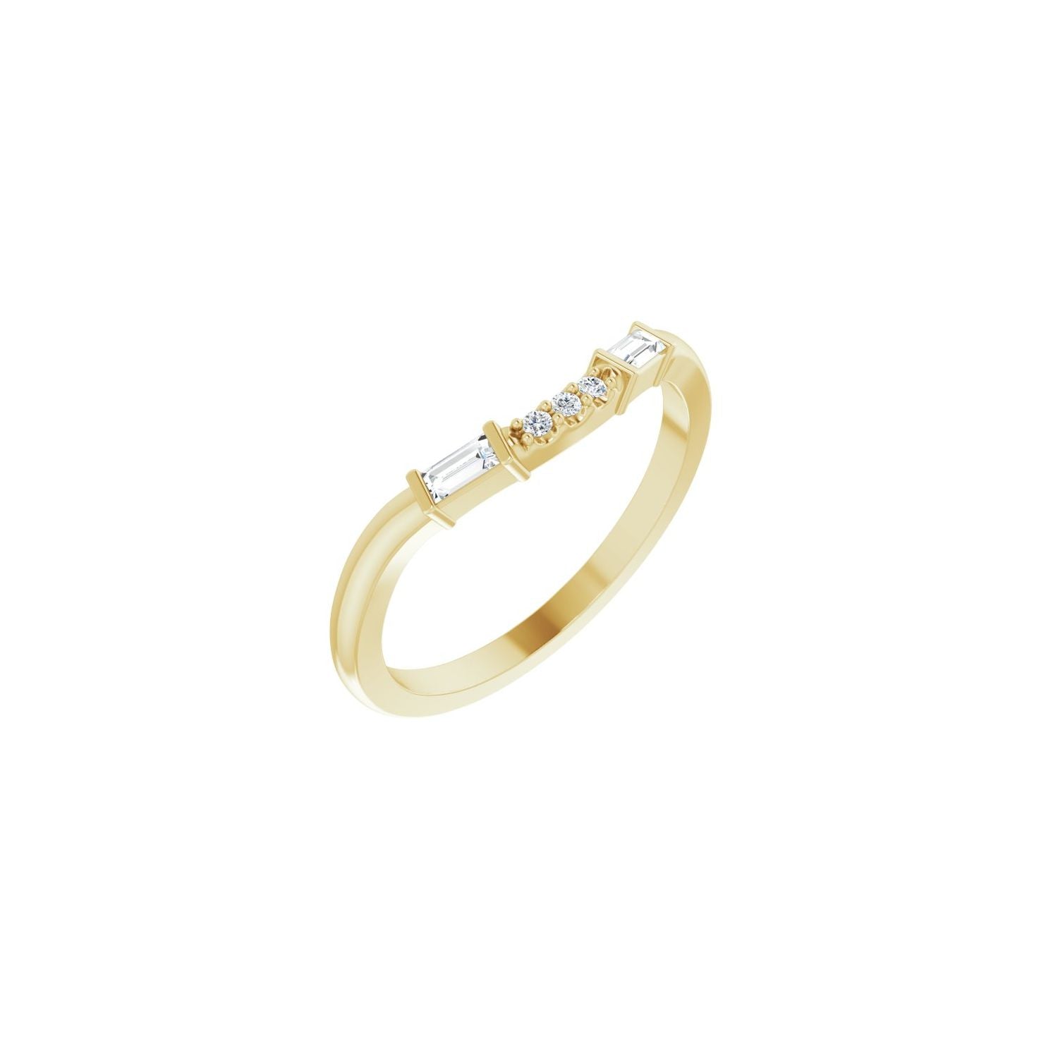 Gratia — For the round Kavya, yellow gold