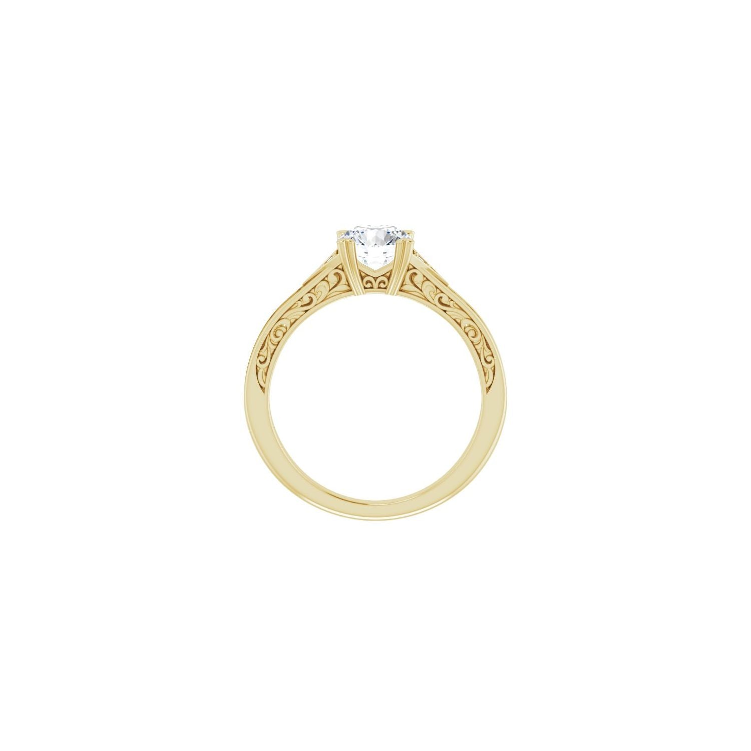 Saanvi — Round center, yellow gold