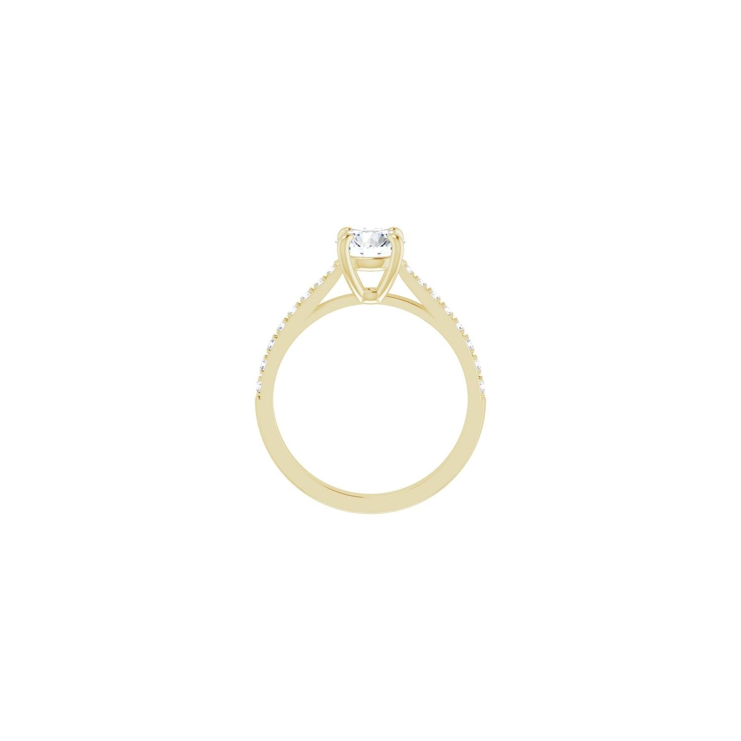Leela — Round center, yellow gold