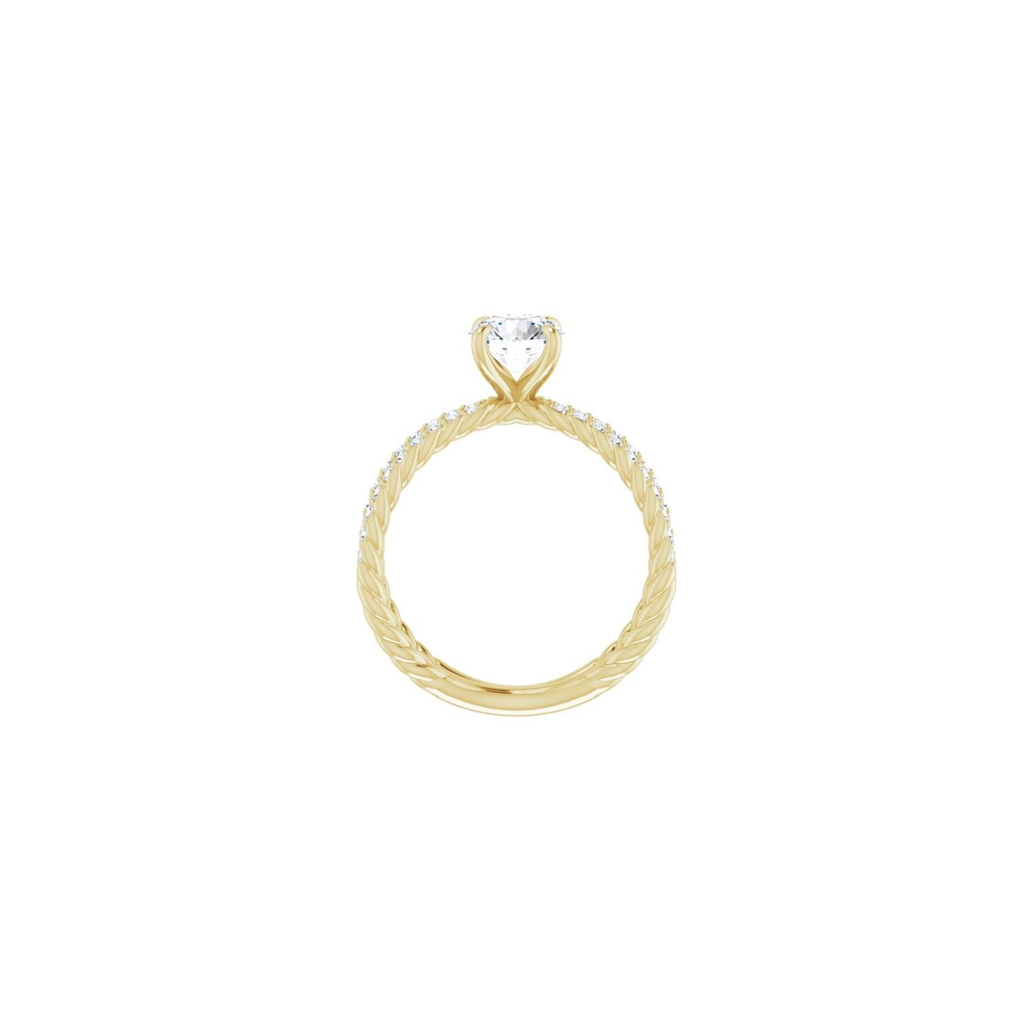 Nila — Round center, yellow gold