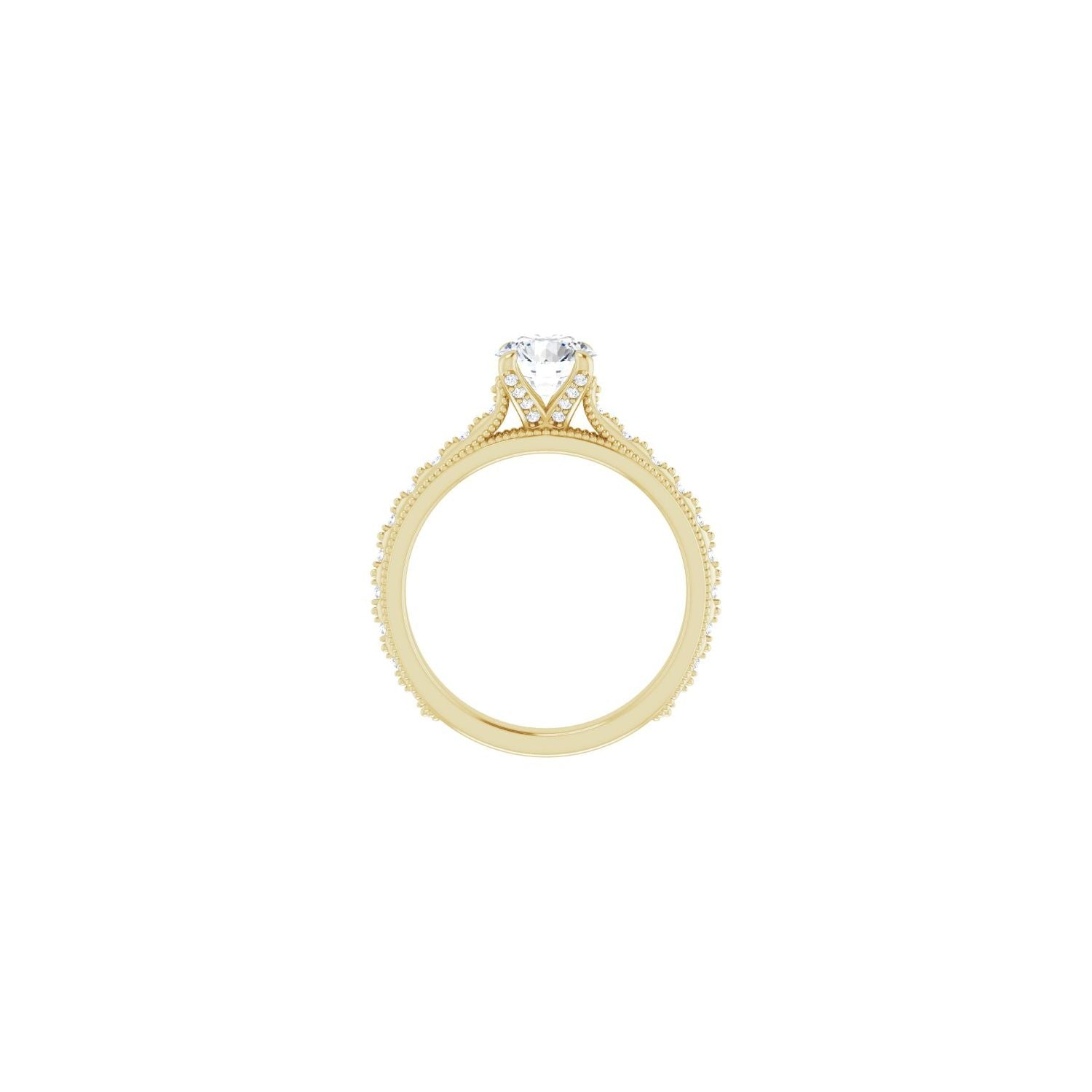 Ananya — Round center, yellow gold