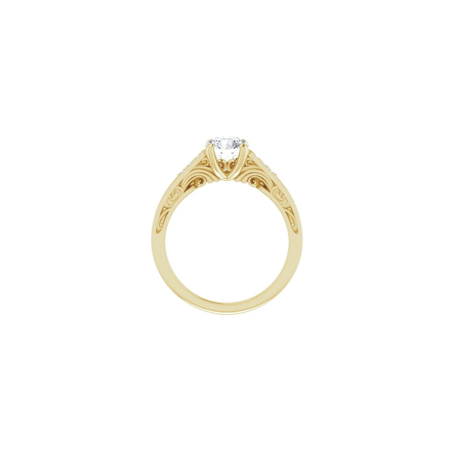 Ximena — Round center, yellow gold