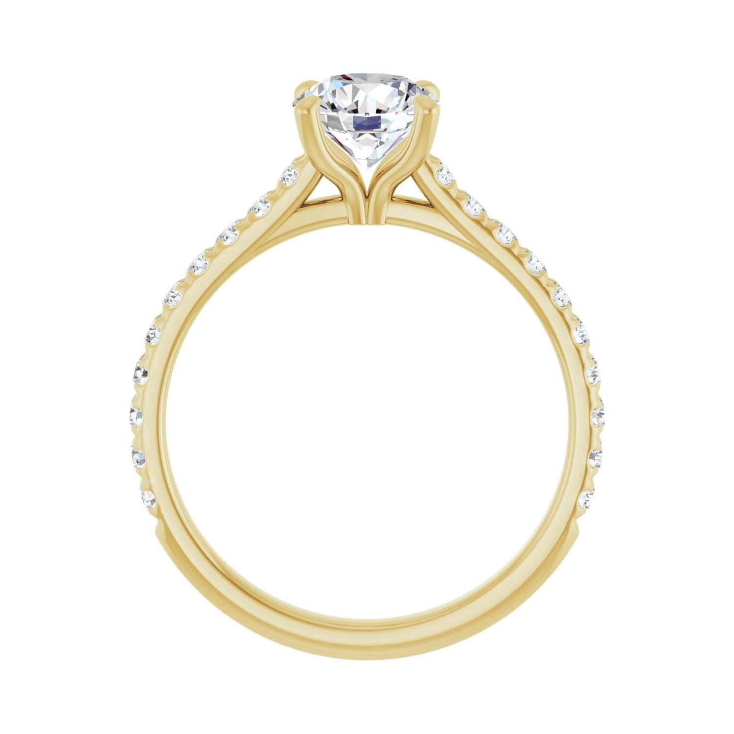 Arianna — Round center, yellow gold