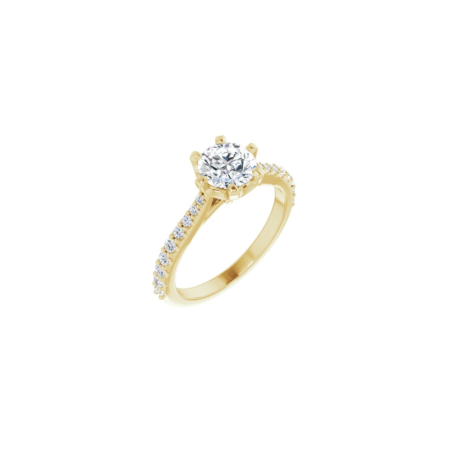 Matilde — Round center, yellow gold