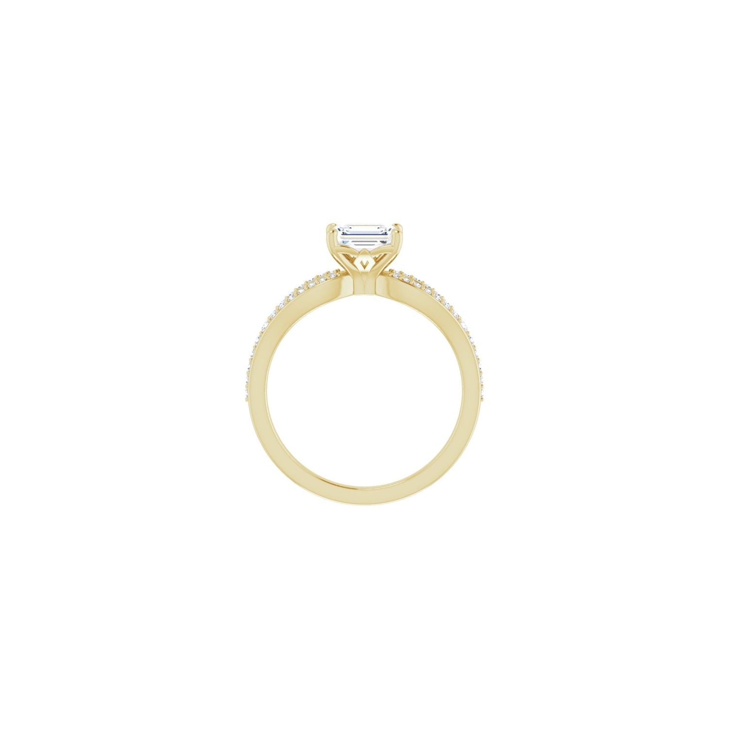 Eleonora — Emerald center, yellow gold