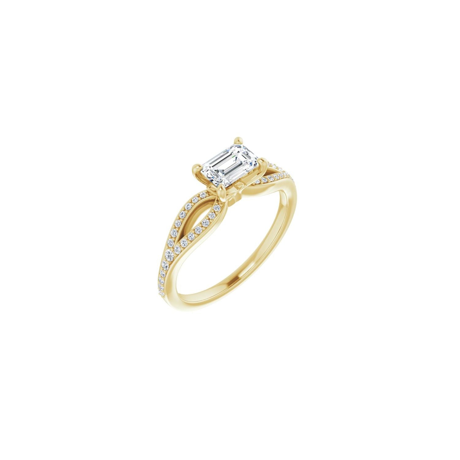 Eleonora — Emerald center, yellow gold