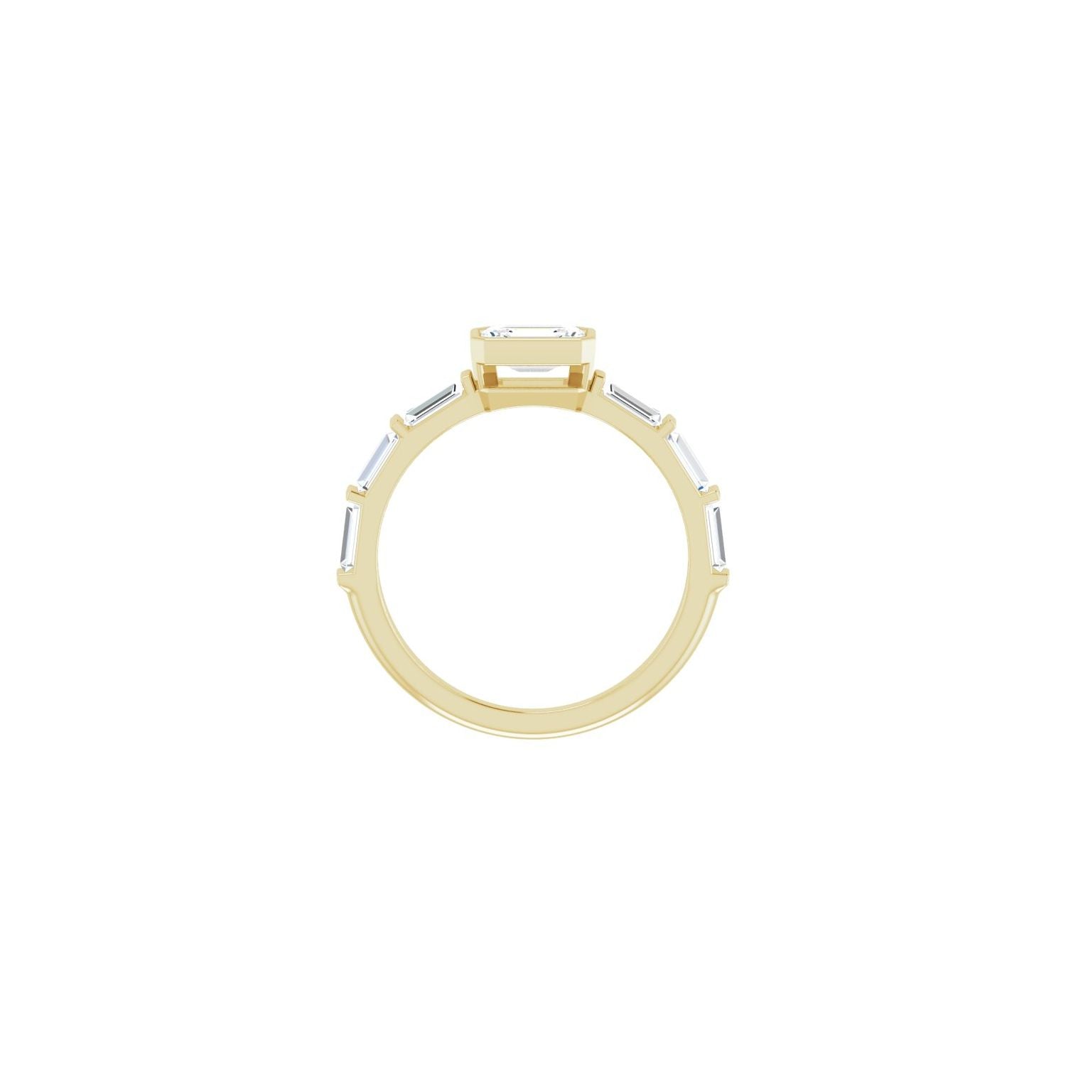 Hanna — Emerald center, yellow gold