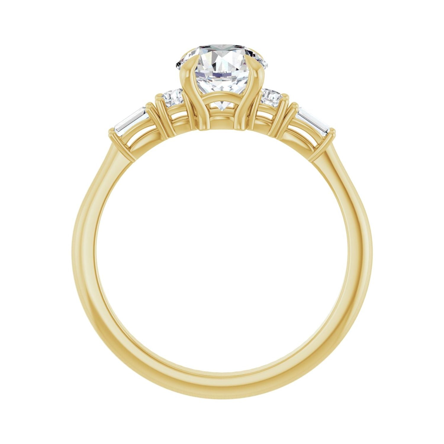 Calypso — Round center, yellow gold