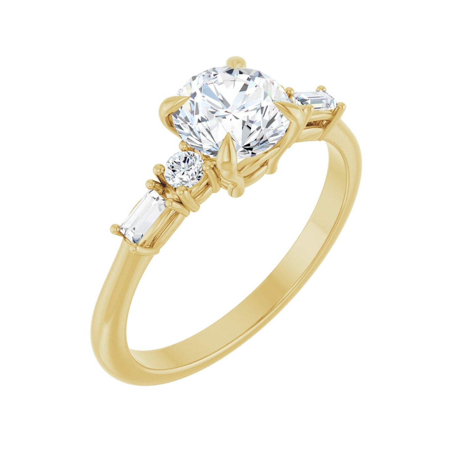 Calypso — Round center, yellow gold