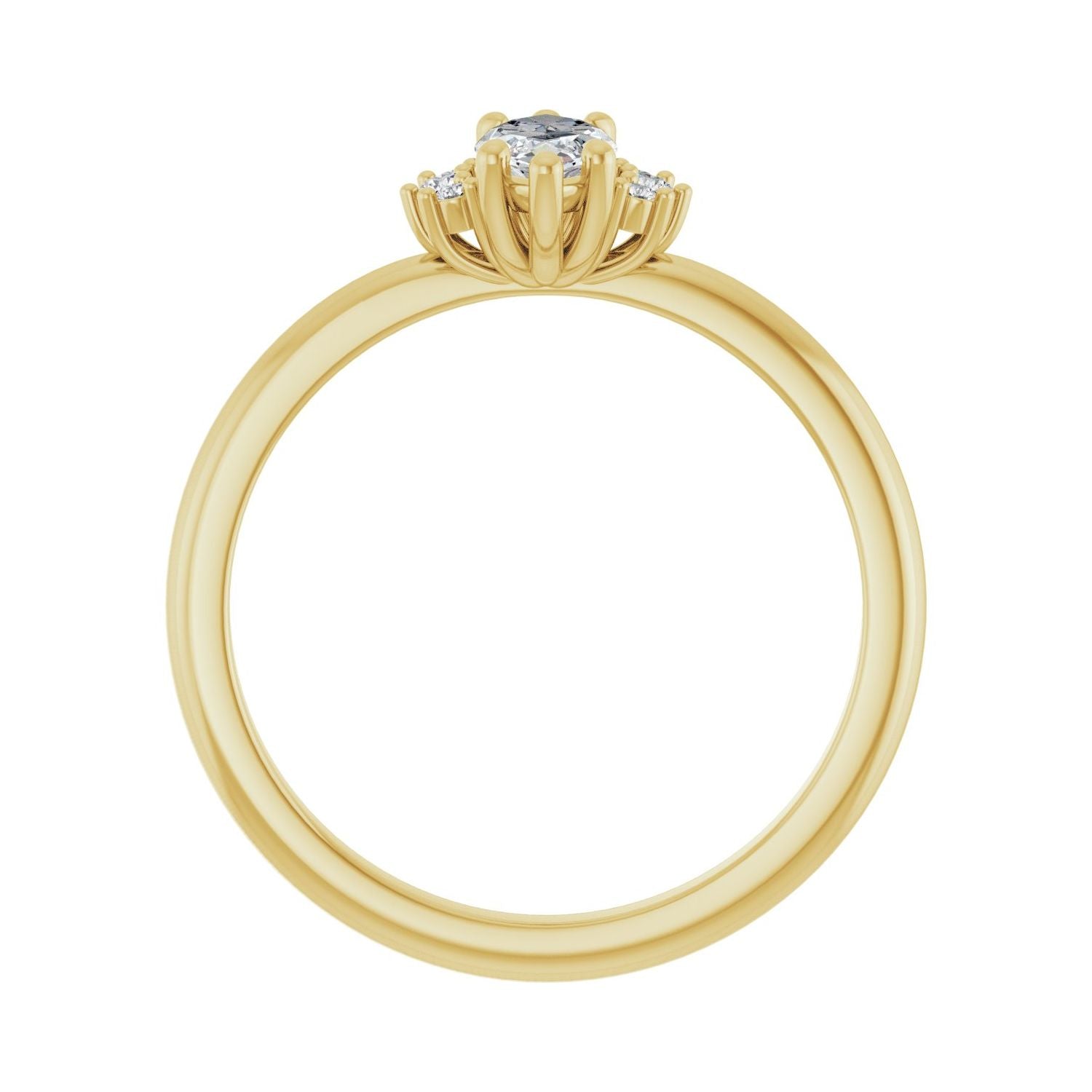 Pallas — Marquise center, yellow gold