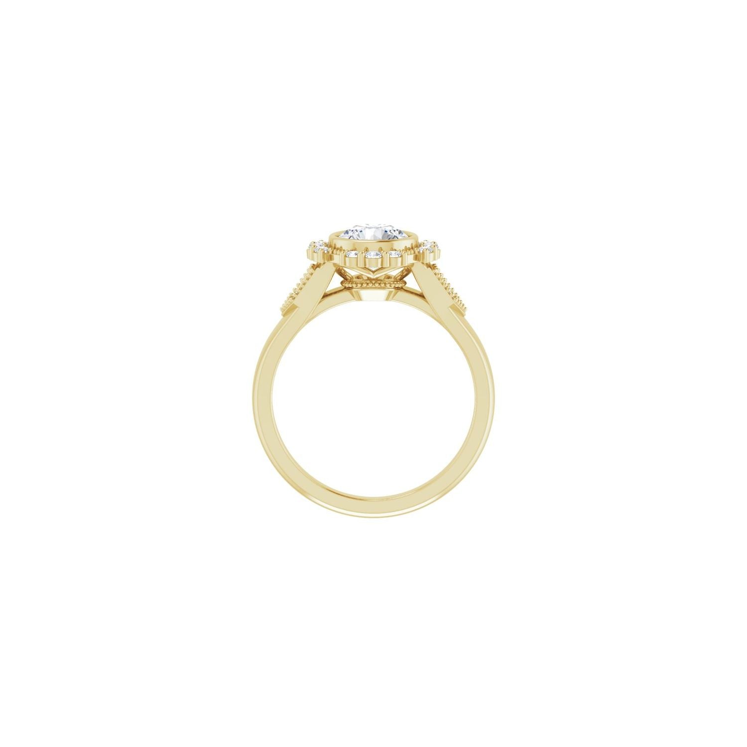 Arbor — Round center, yellow gold