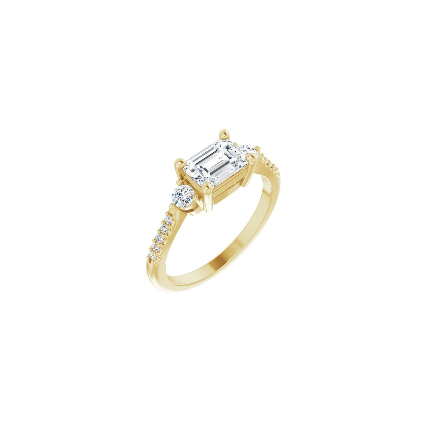 Hawthorn — Emerald center, yellow gold