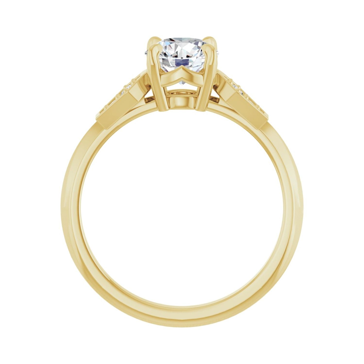 Ariella — Round center, yellow gold