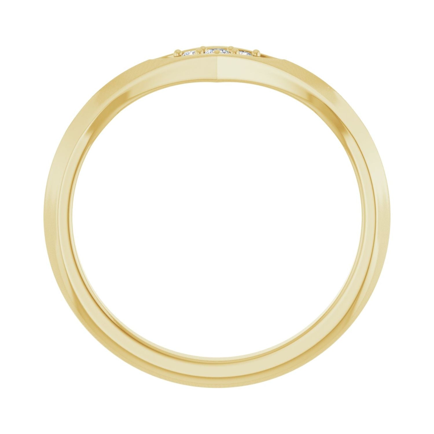 Hilda — For the round Ariella, yellow gold