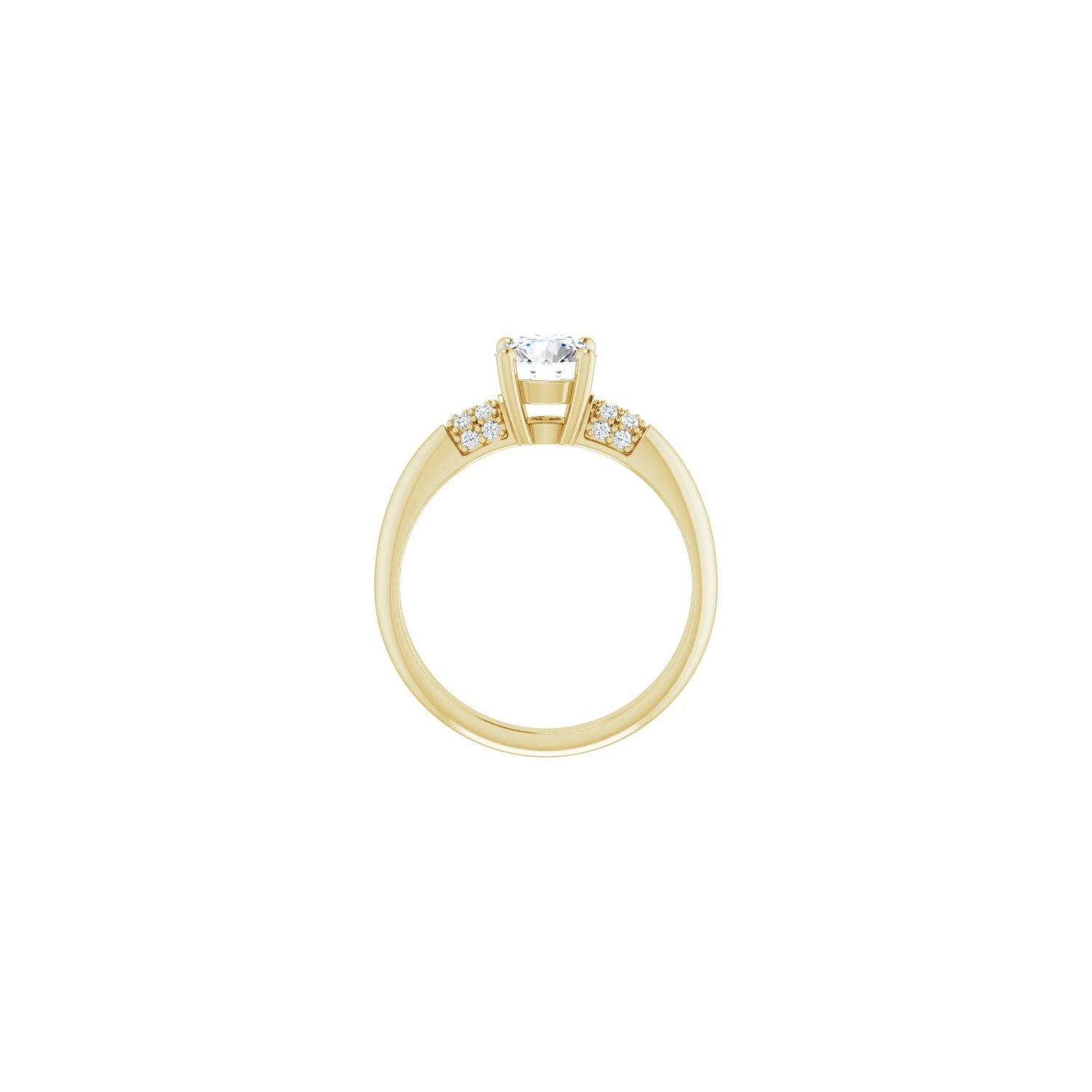 Clarion — Round center, yellow gold