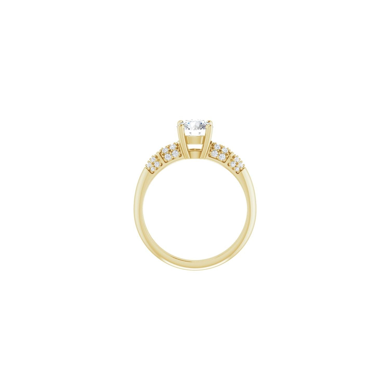 Everly — Round center, yellow gold