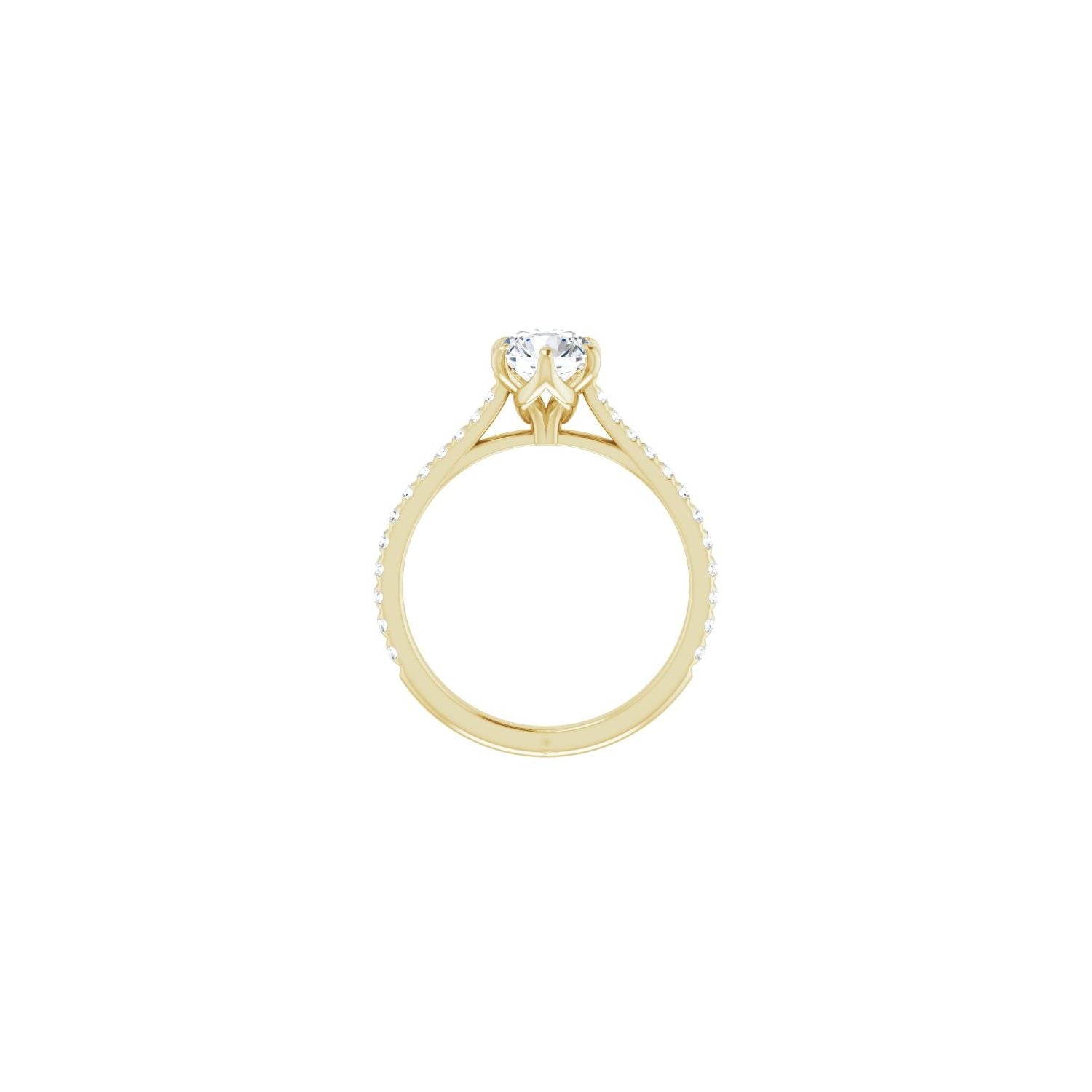 Gwynne — Round center, yellow gold