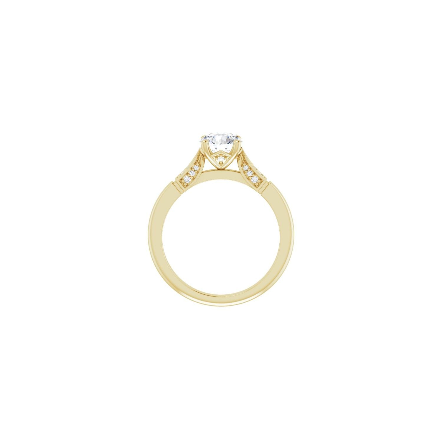 Kenna — Round center, yellow gold