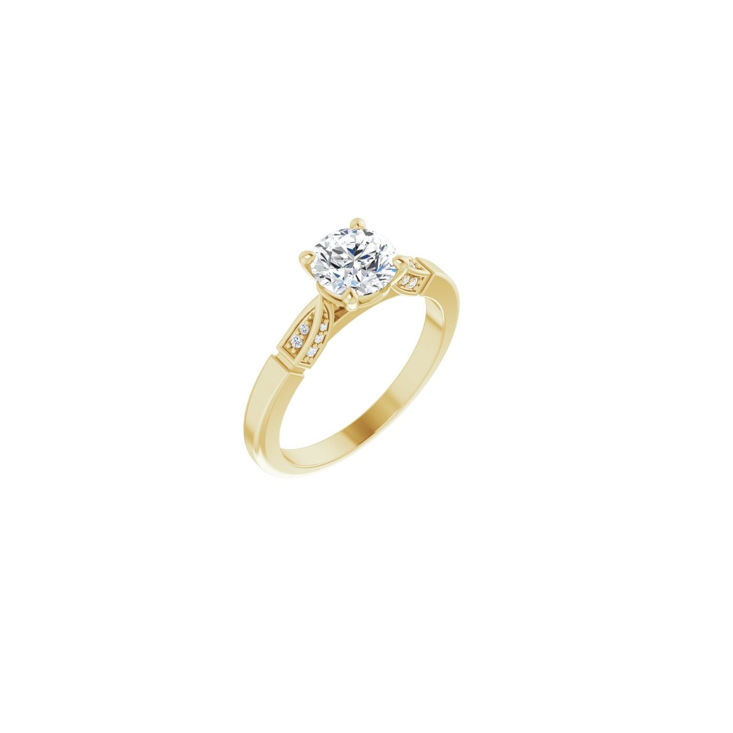 Kenna — Round center, yellow gold