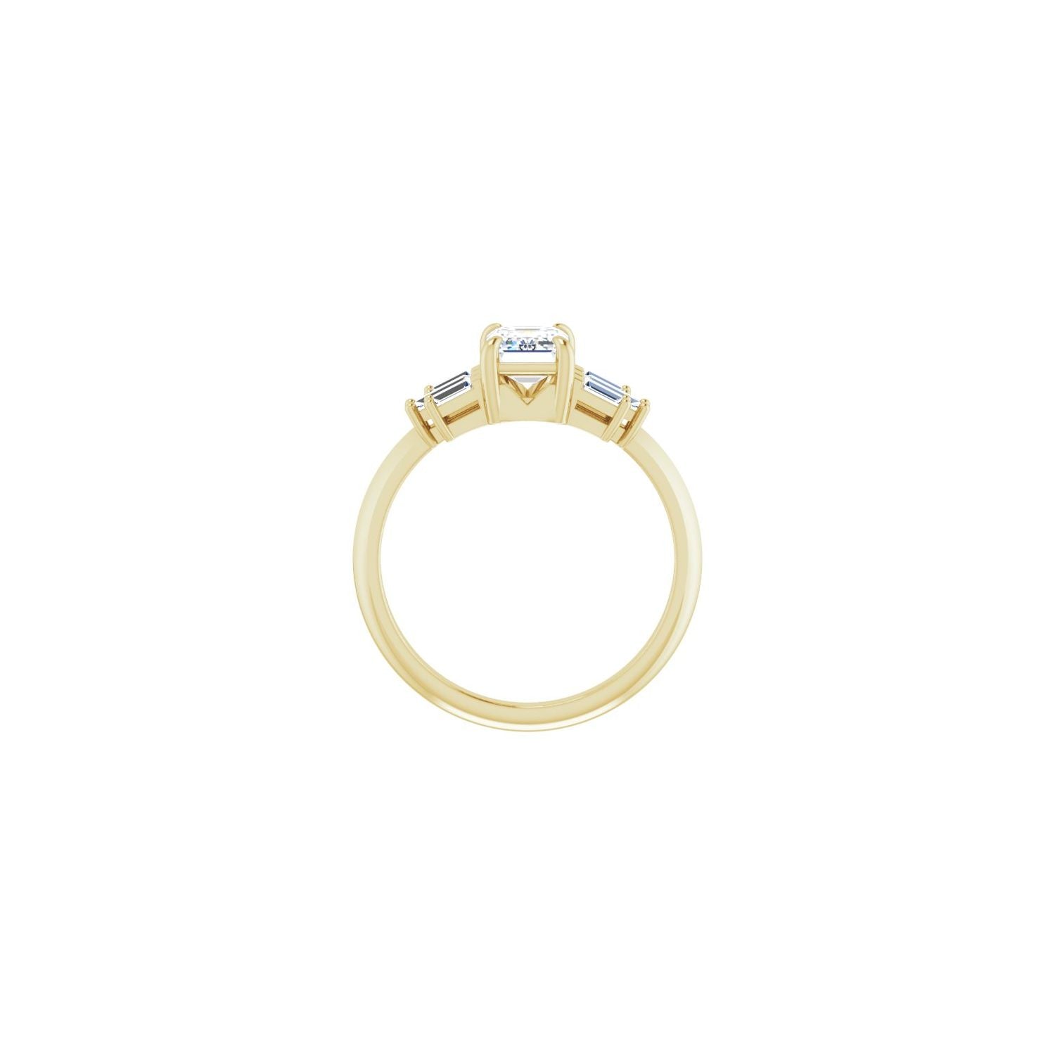 Leighton — Emerald center, yellow gold