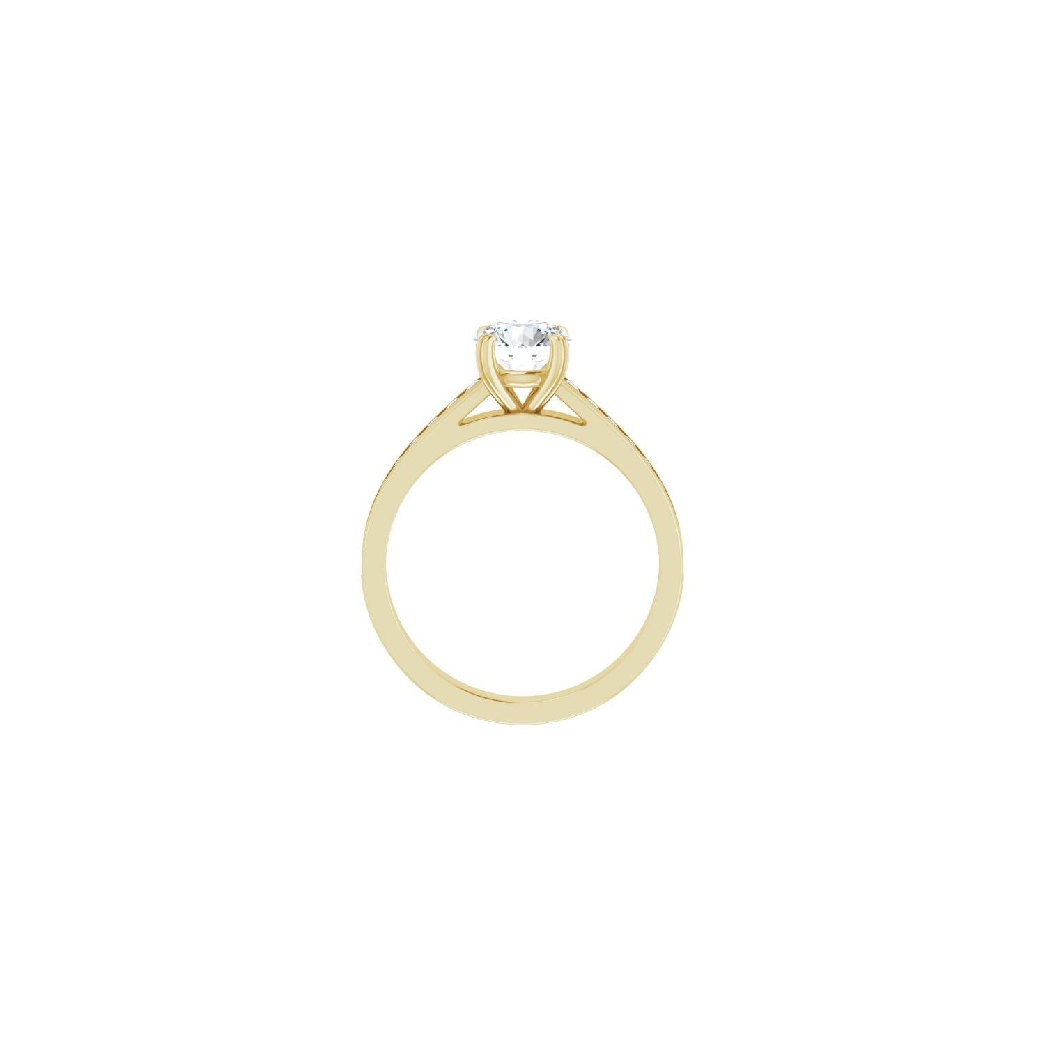Riley — Round center, yellow gold