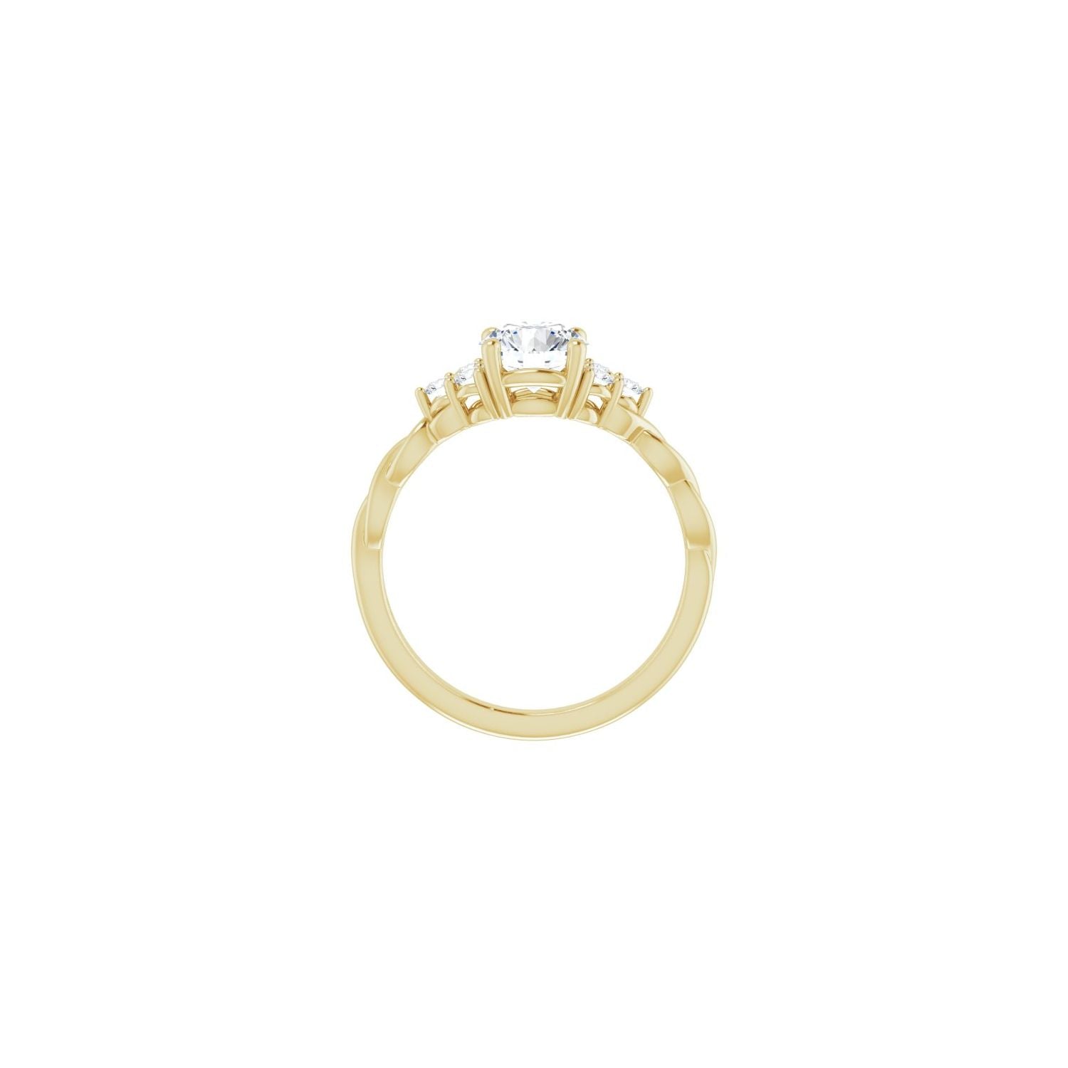Aurea — Round center, yellow gold