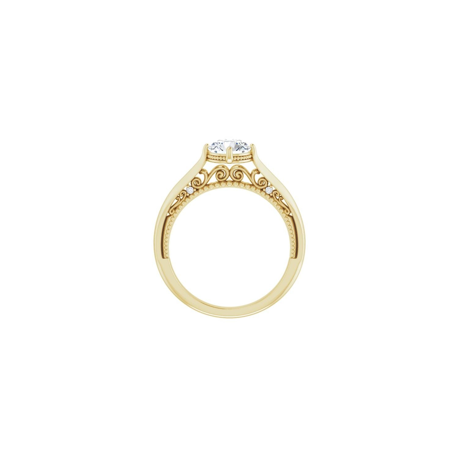 Camryn — Round center, yellow gold