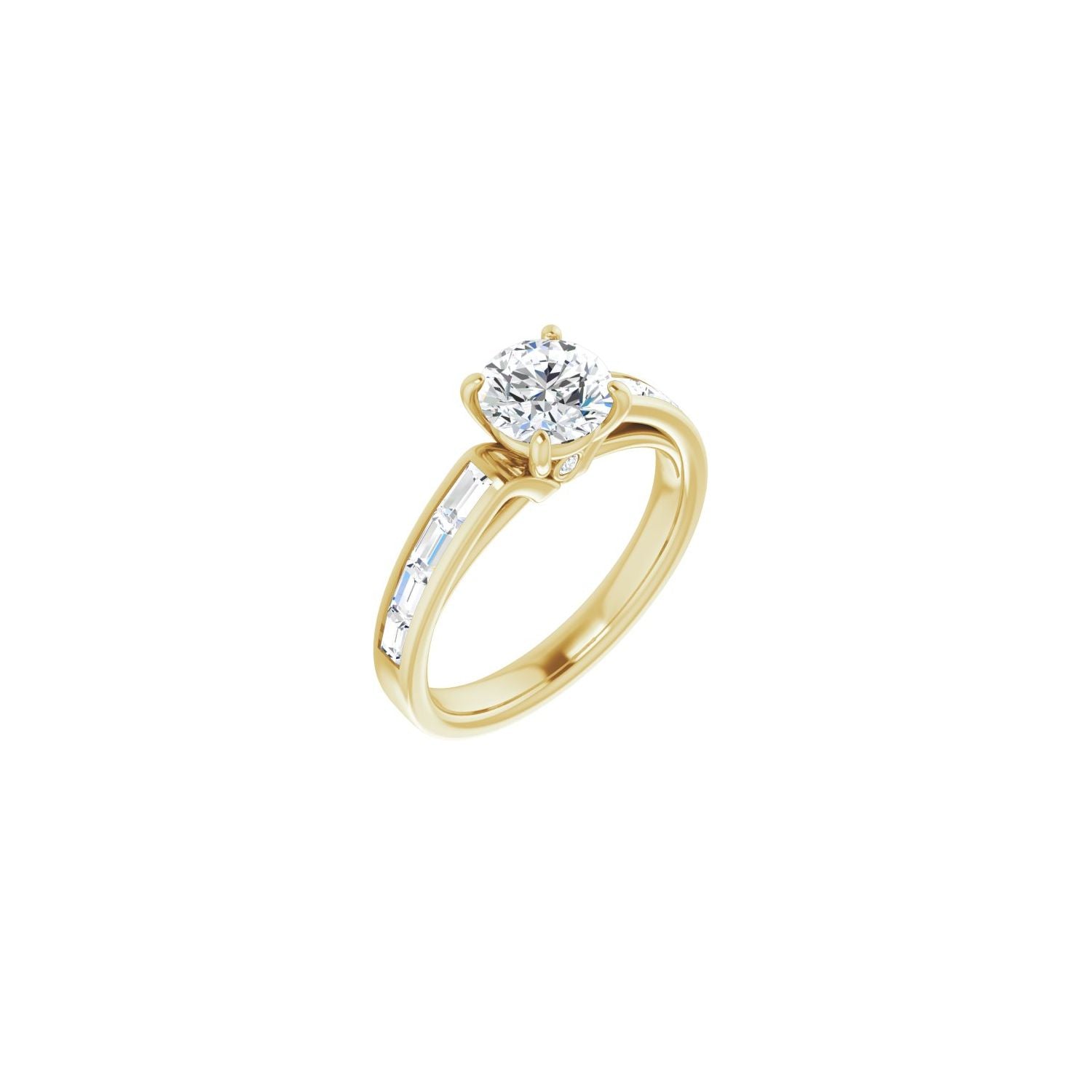 Elyse — Round center, yellow gold