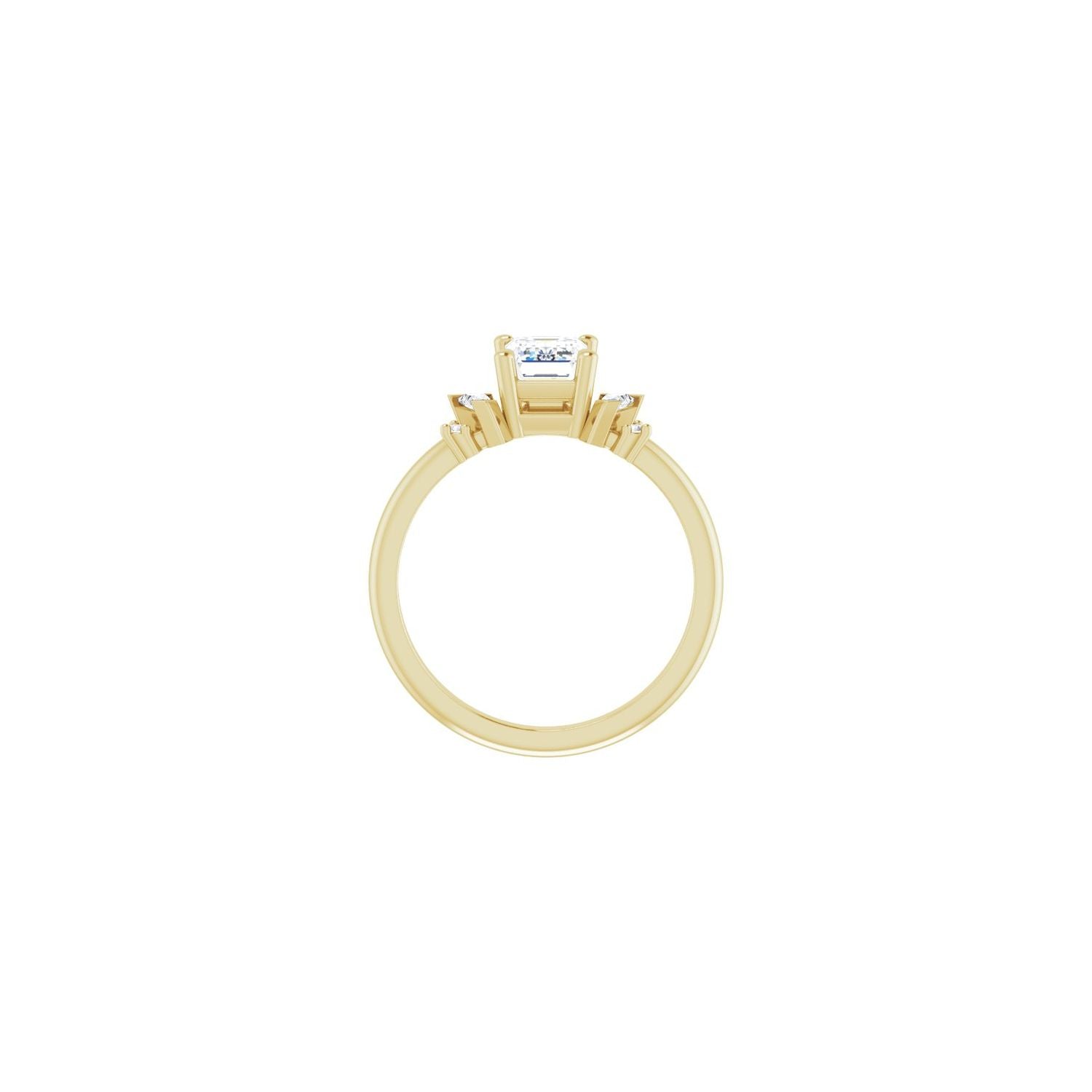 Avianna — Emerald center, yellow gold