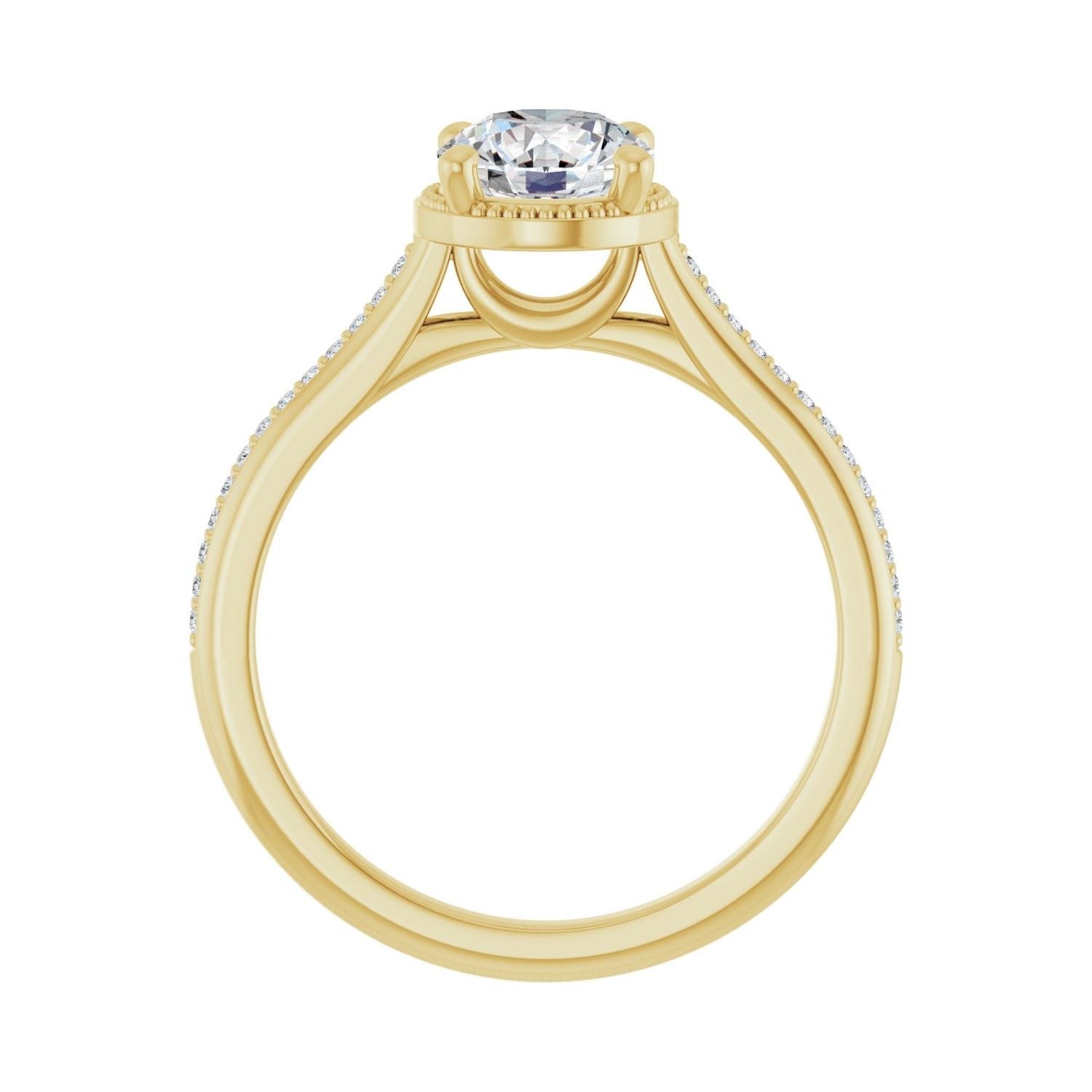 Emmalyn — Round center, yellow gold