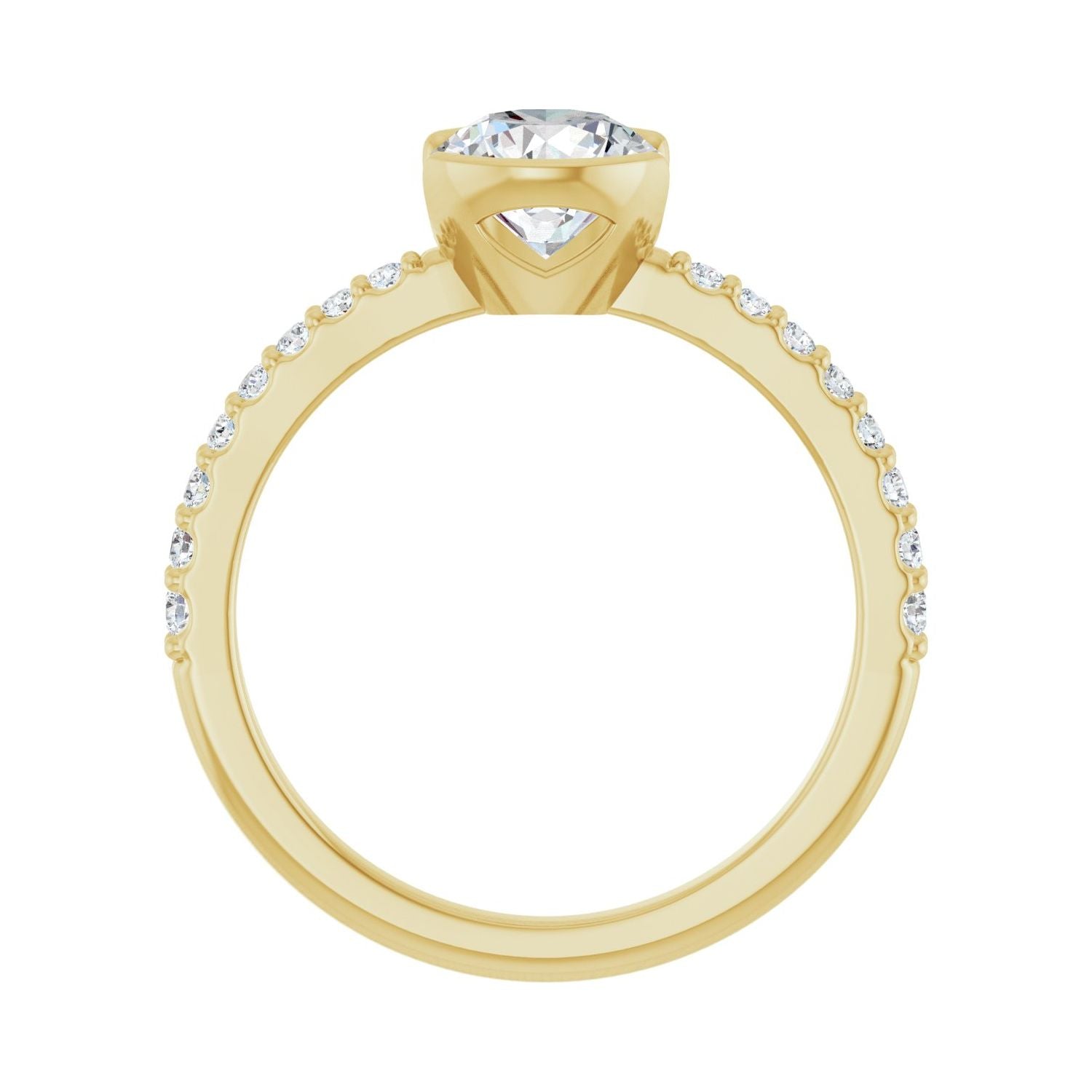 Erielle — Round center, yellow gold