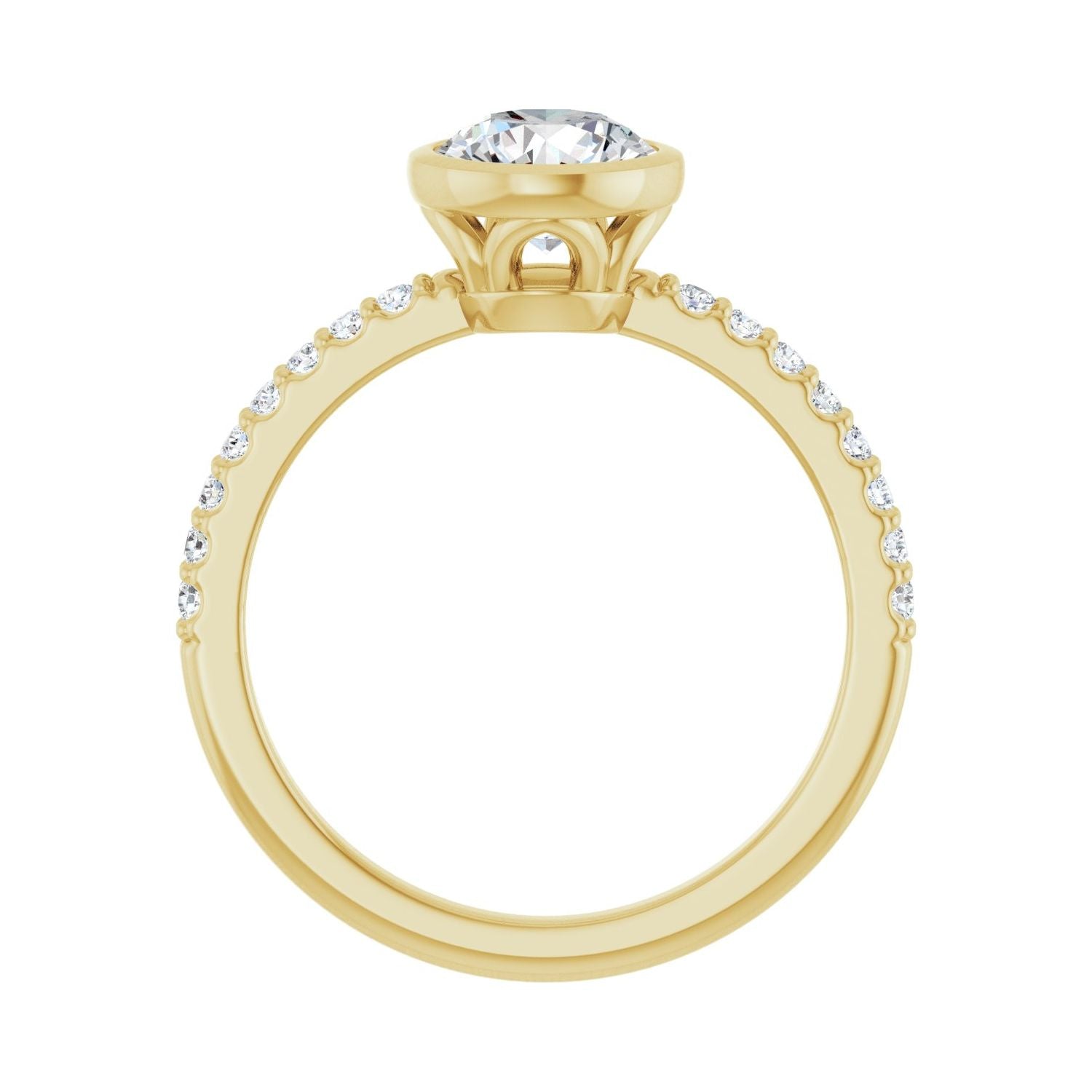 Esmerie — Round center, yellow gold