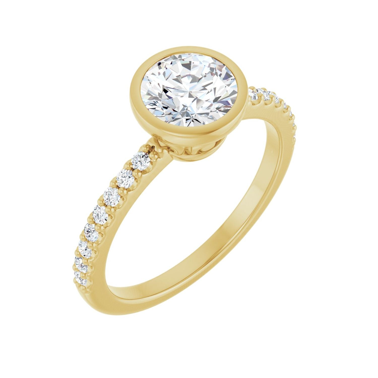 Esmerie — Round center, yellow gold