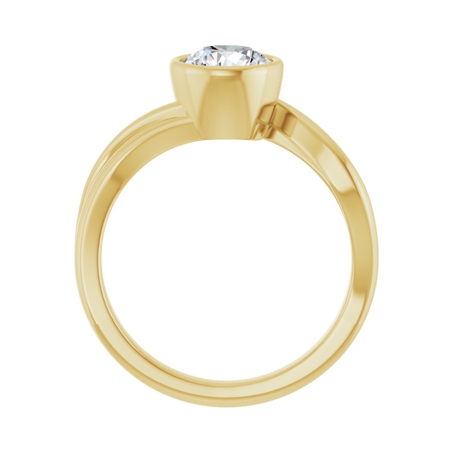Estela — Round center, yellow gold