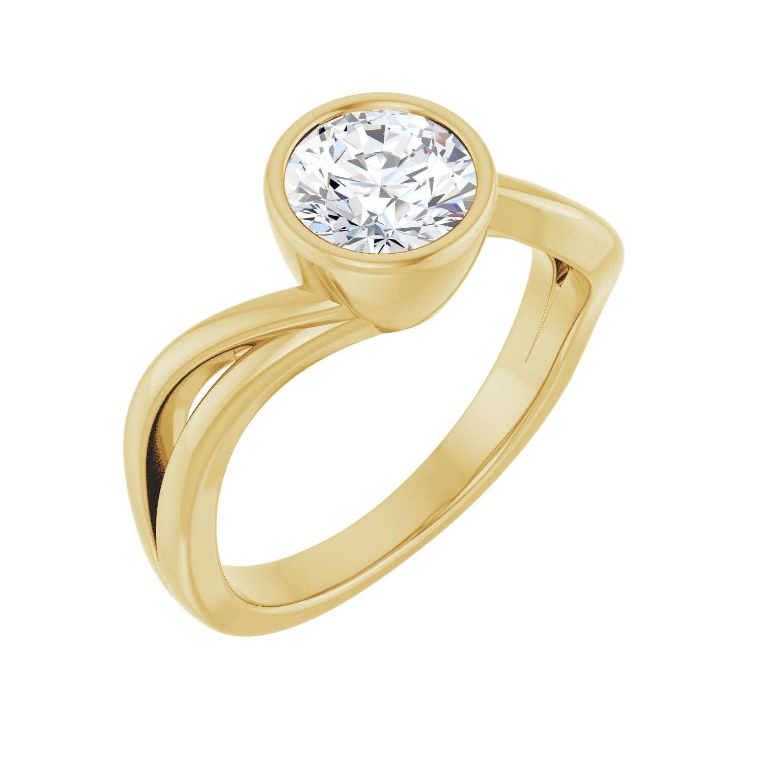 Estela — Round center, yellow gold