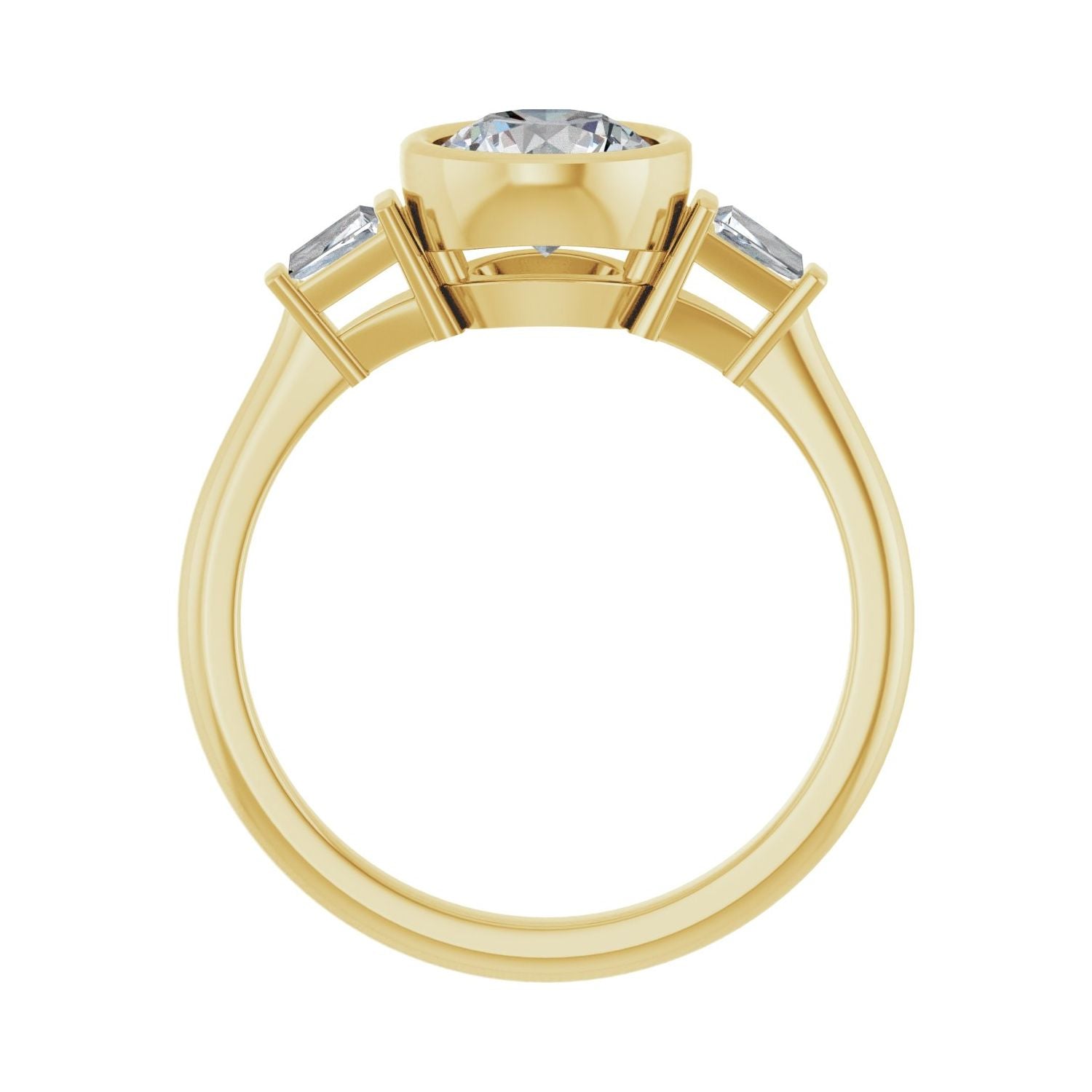 Fabrienne — Round center, yellow gold