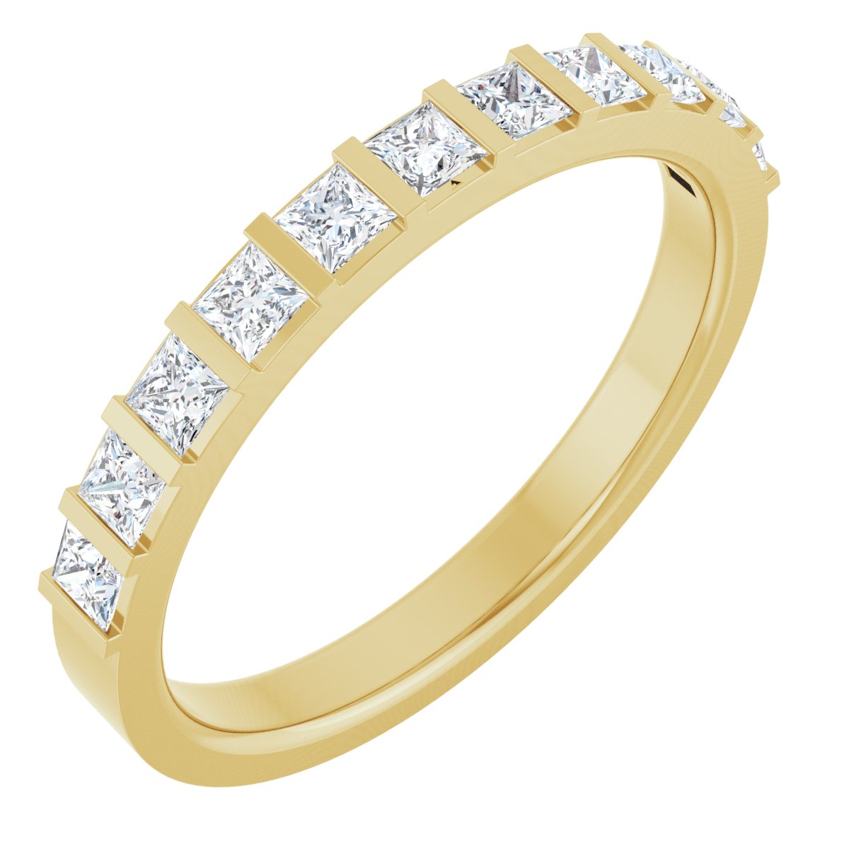 Harmony — Princess · 2 mm · 1/2 ctw, yellow gold