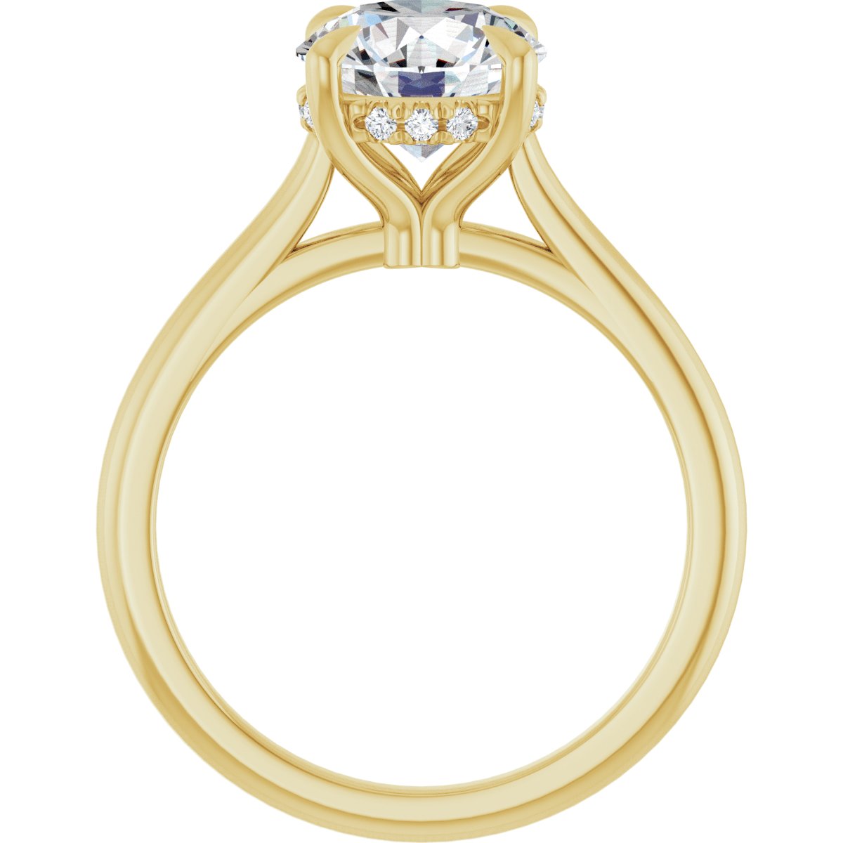 Cadence — Round center, yellow gold