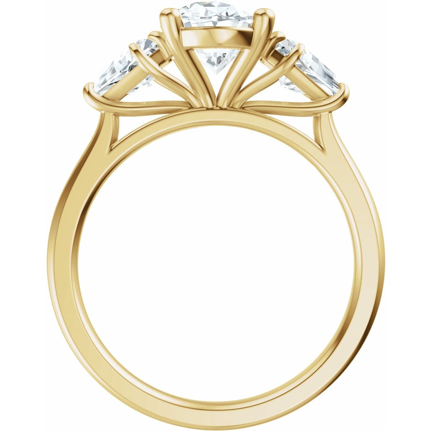 Mirabel — Oval center, yellow gold