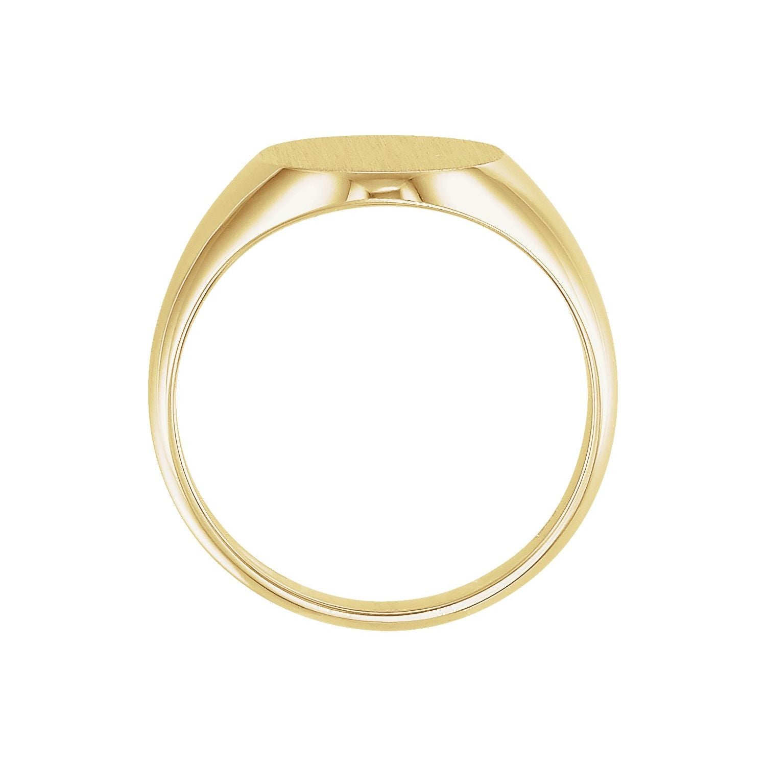 Large Oval Signet Ring — 12 x 10 mm, yellow gold