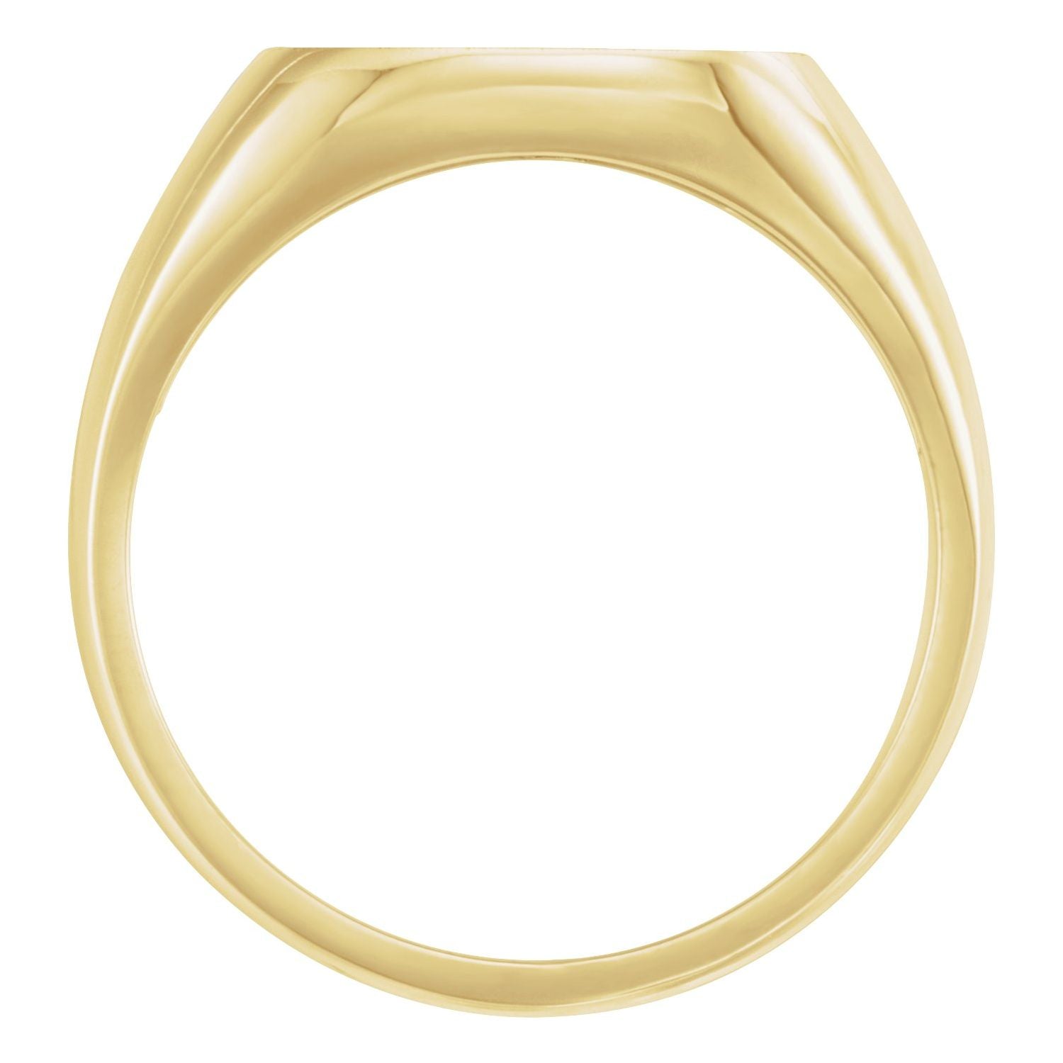 Square Signet Ring — 12 mm, yellow gold