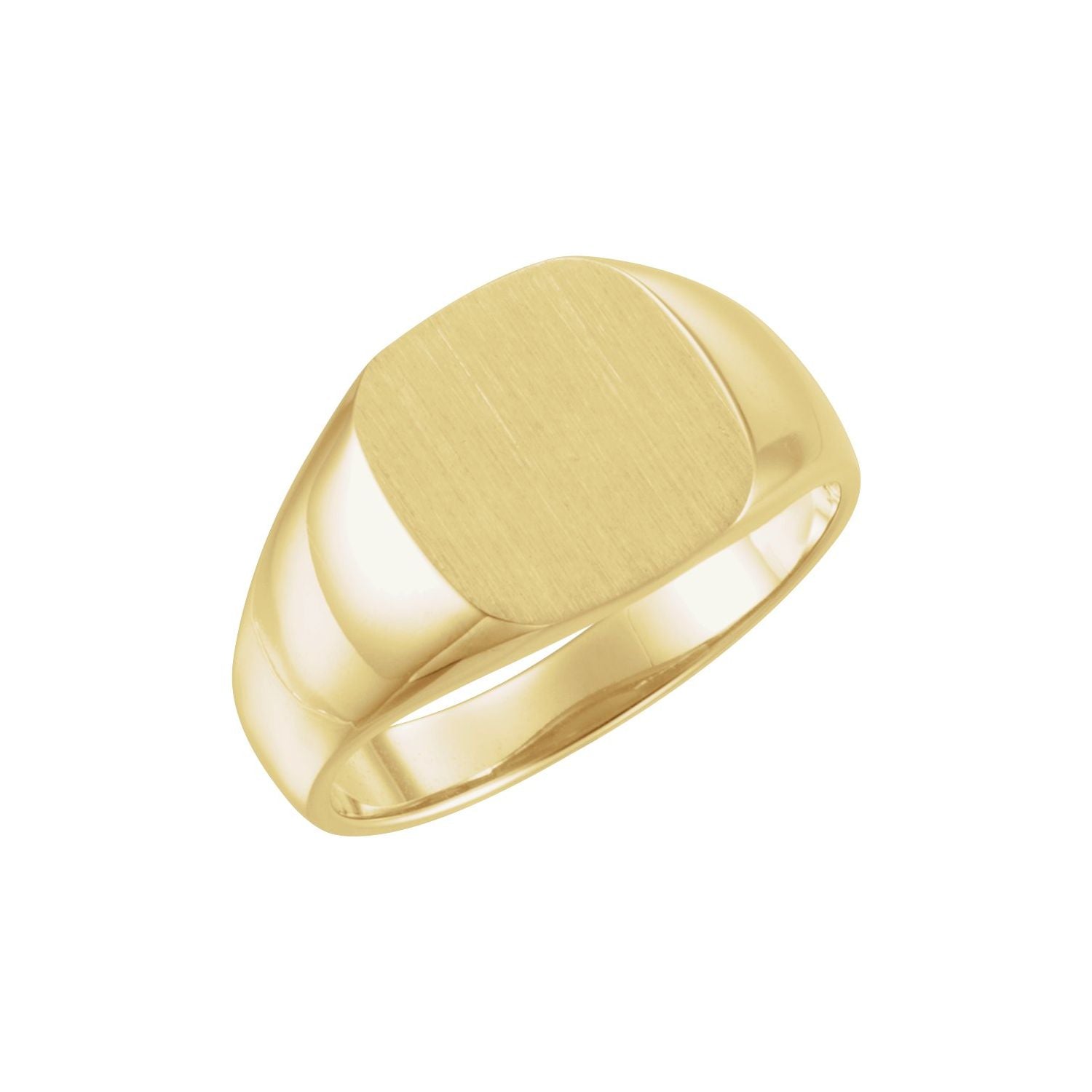 Square Signet Ring — 12 mm, yellow gold