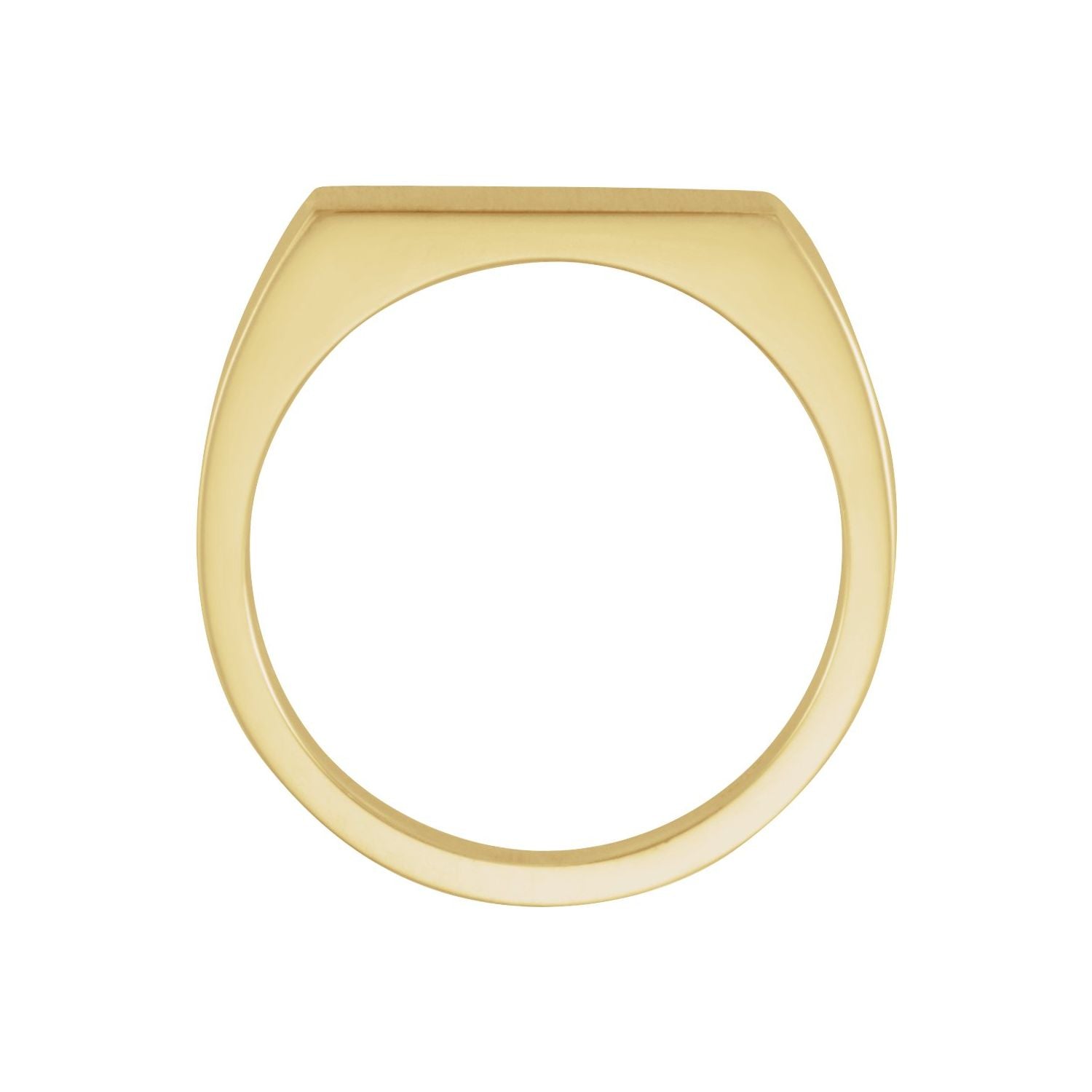 Rectangle Signet Ring — 15 x 9 mm, yellow gold