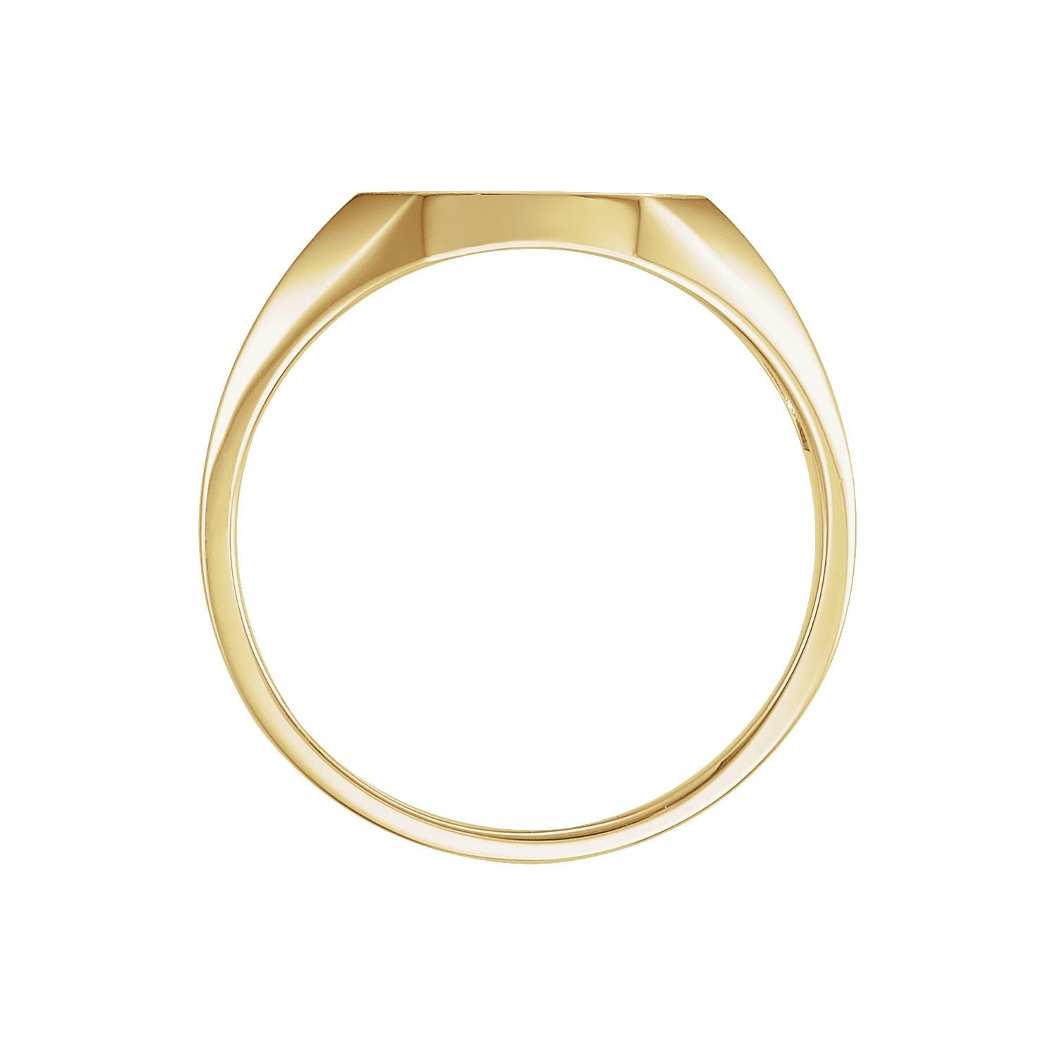 Octagon Signet Ring — 14 x 12 mm, yellow gold