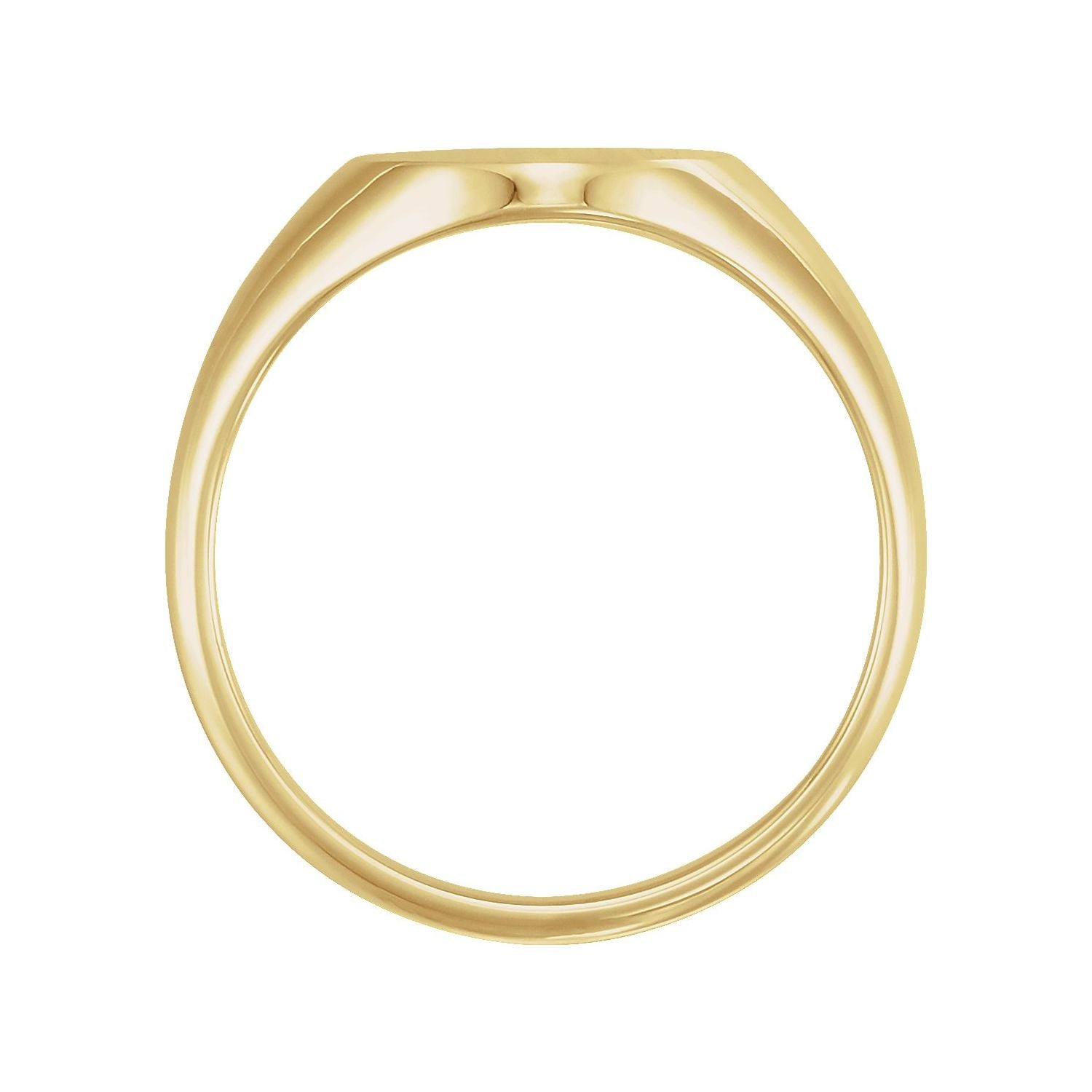 Classic Oval Signet Ring — 9 x 7 mm, yellow gold