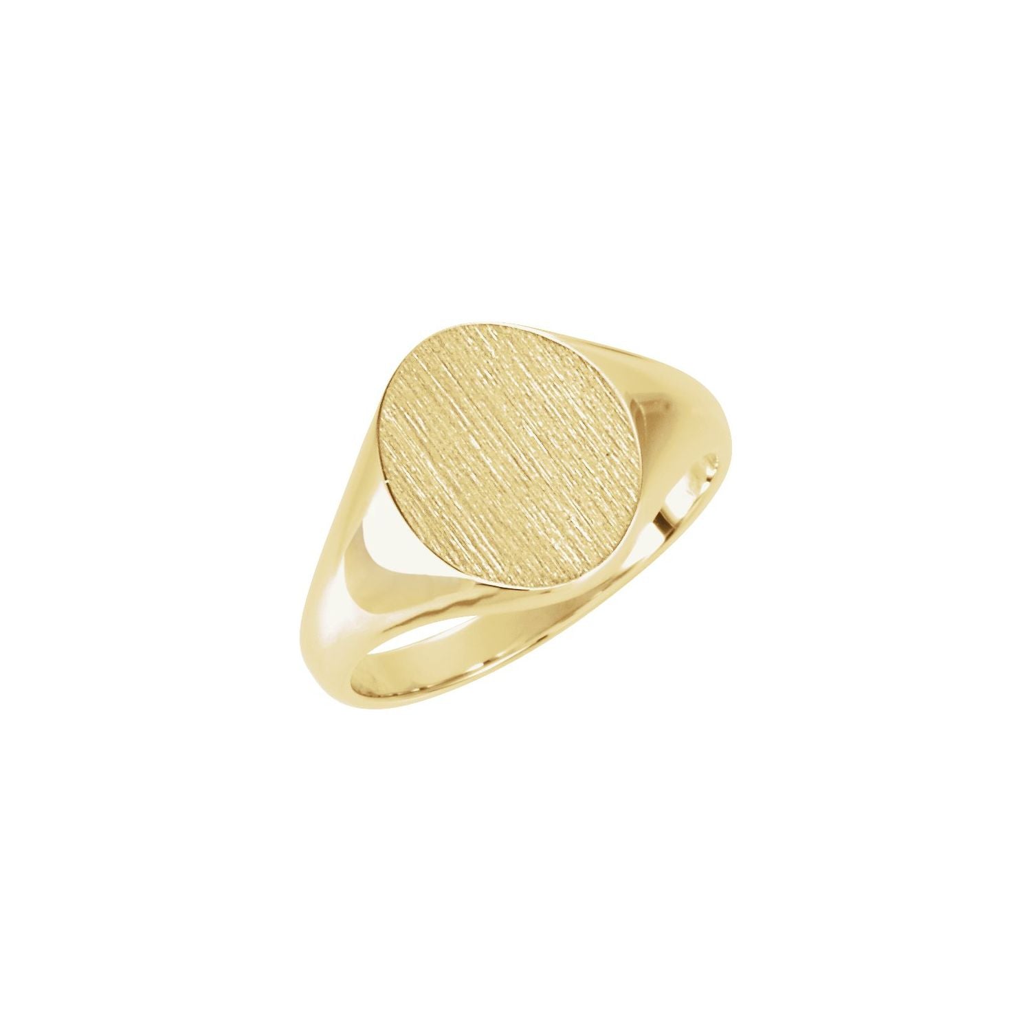Classic Oval Signet Ring — 9 x 7 mm, yellow gold