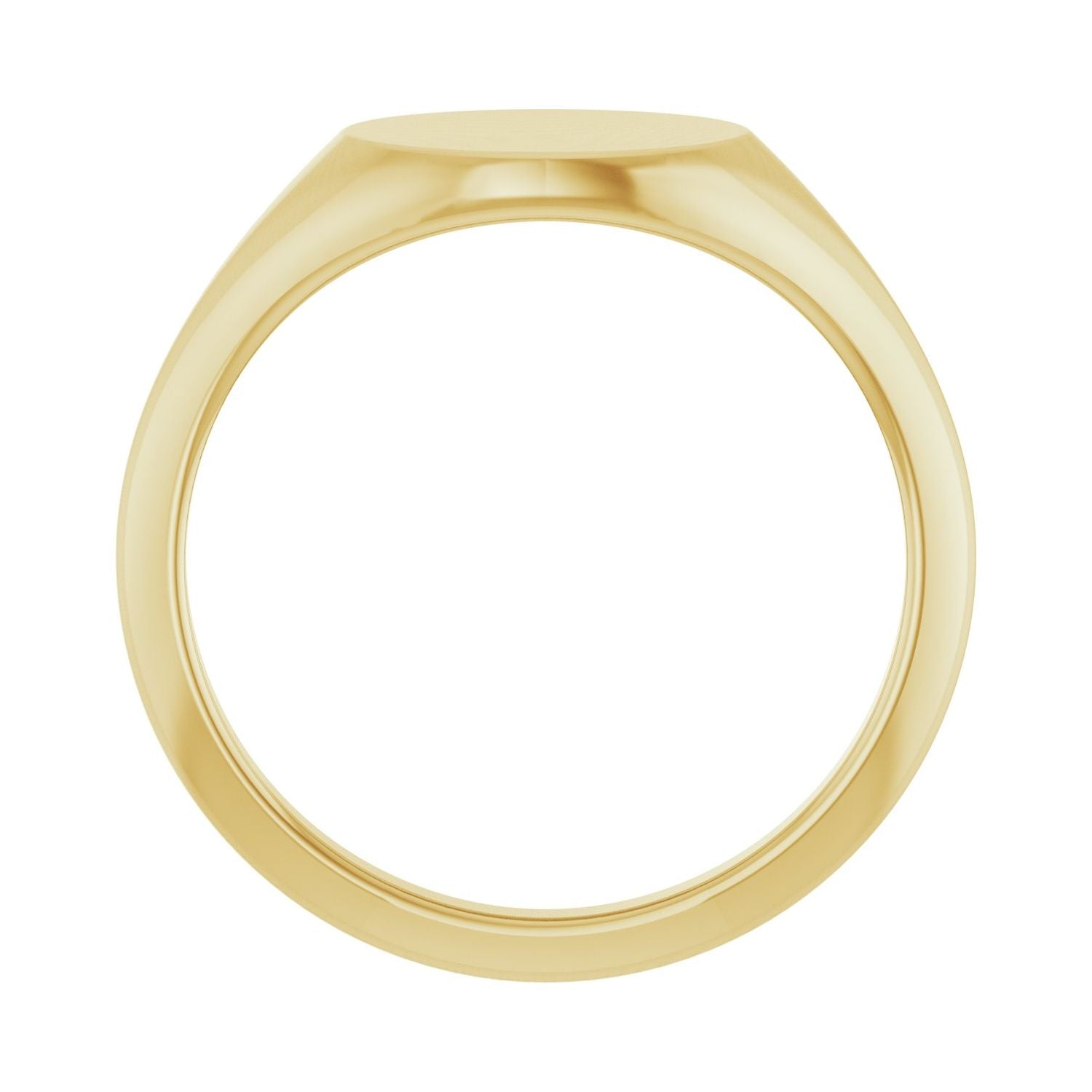 Petite Oval Signet Ring — 10 x 8 mm, yellow gold